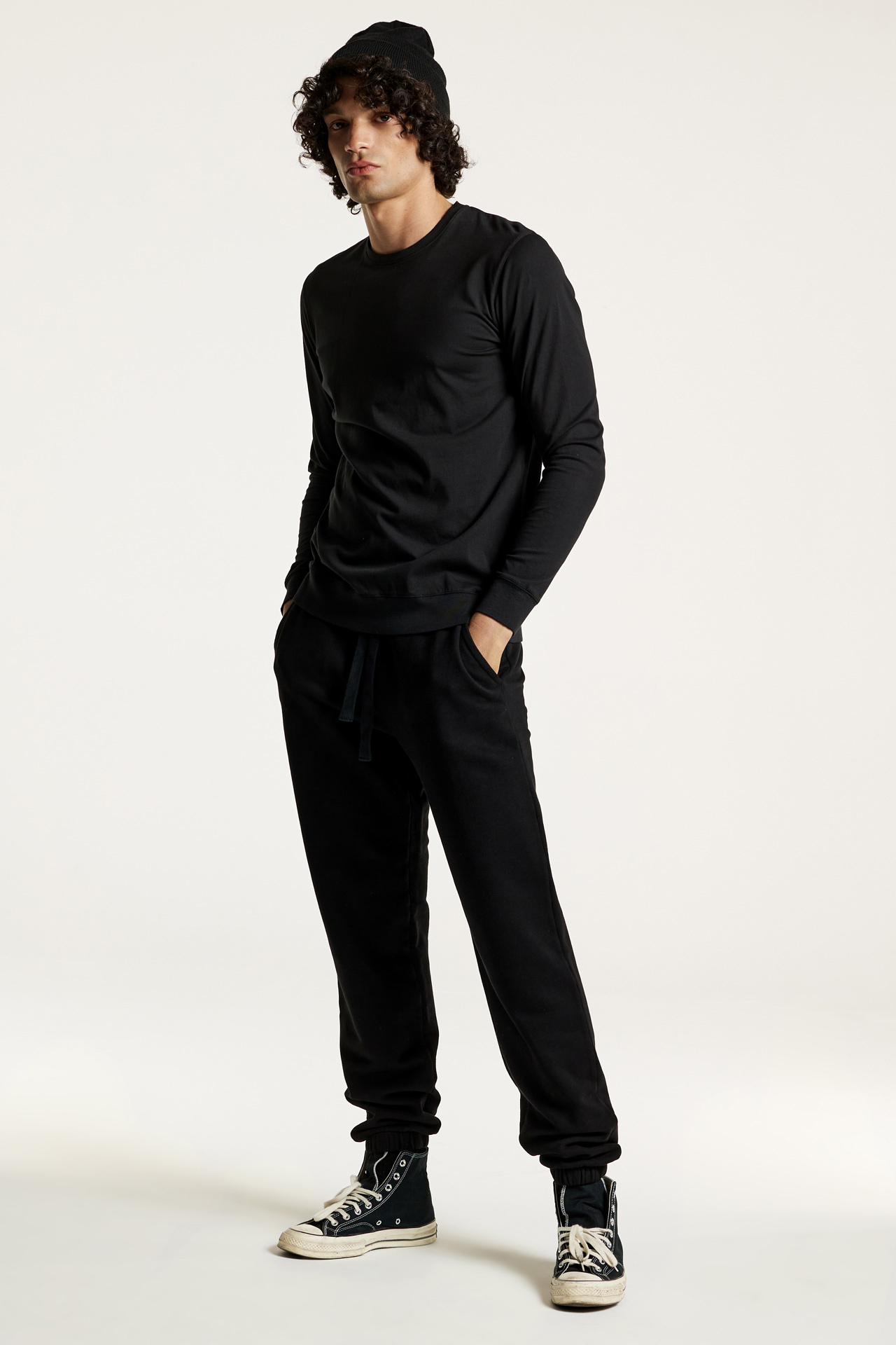 Relaxed Fit Sweatpants - Black - Men