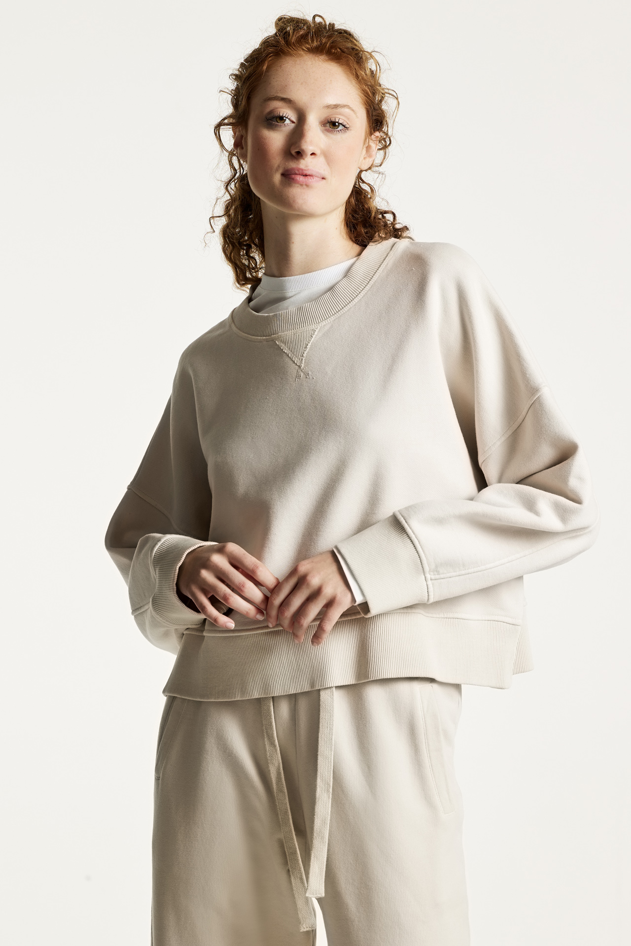 Classic Relaxed Fit Crop Crewneck