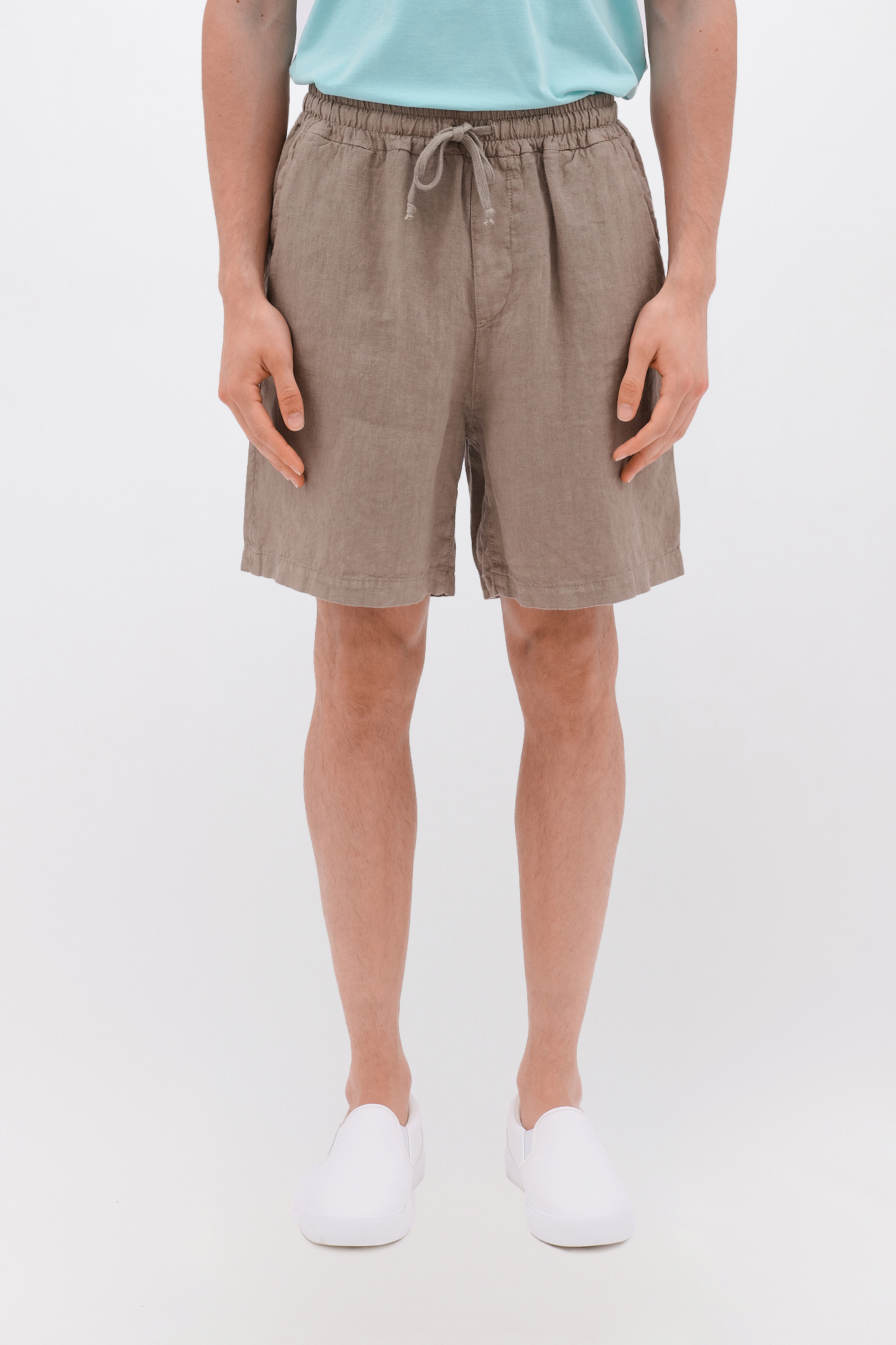 REGULAR LINEN BERMUDA