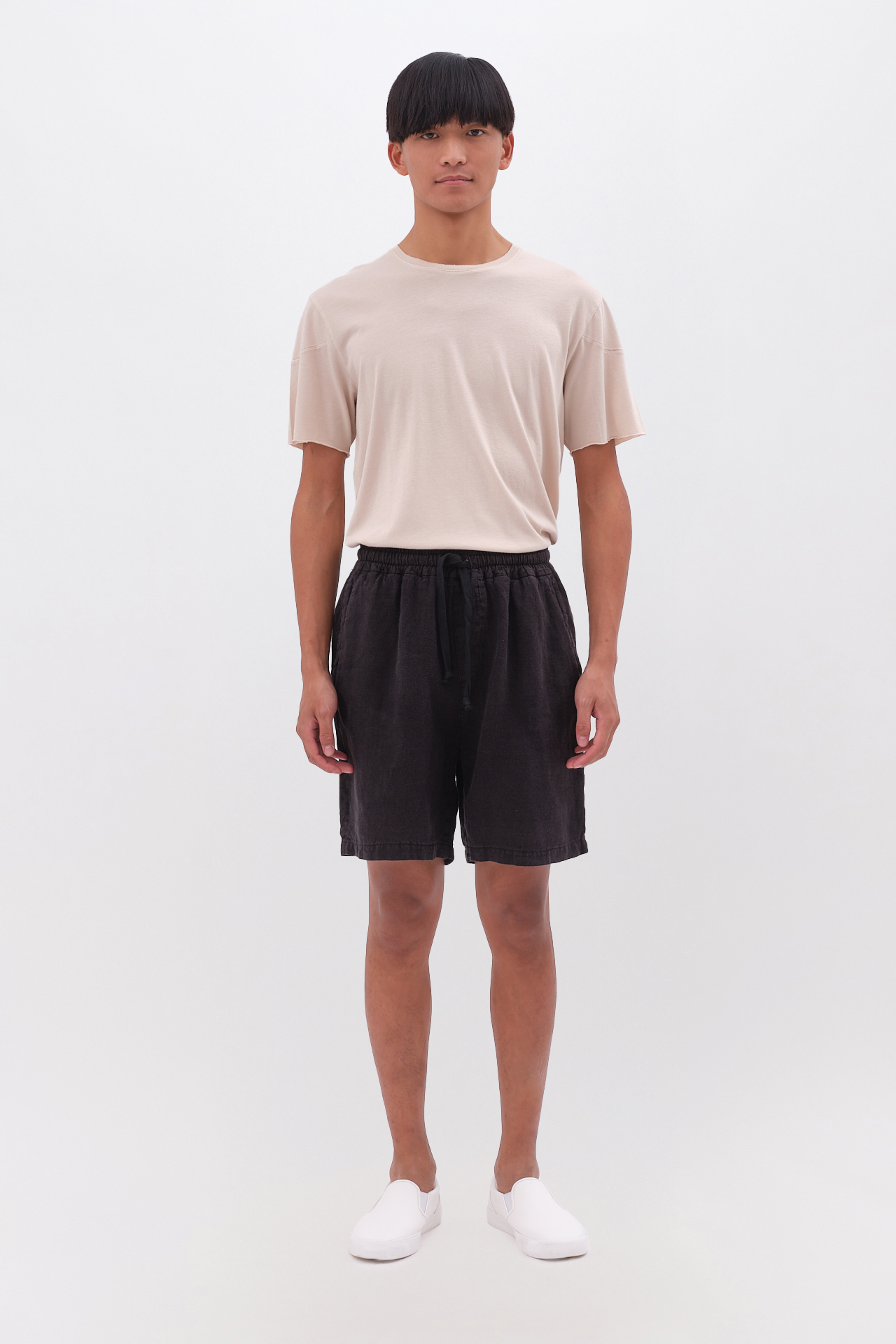 REGULAR LINEN BERMUDA
