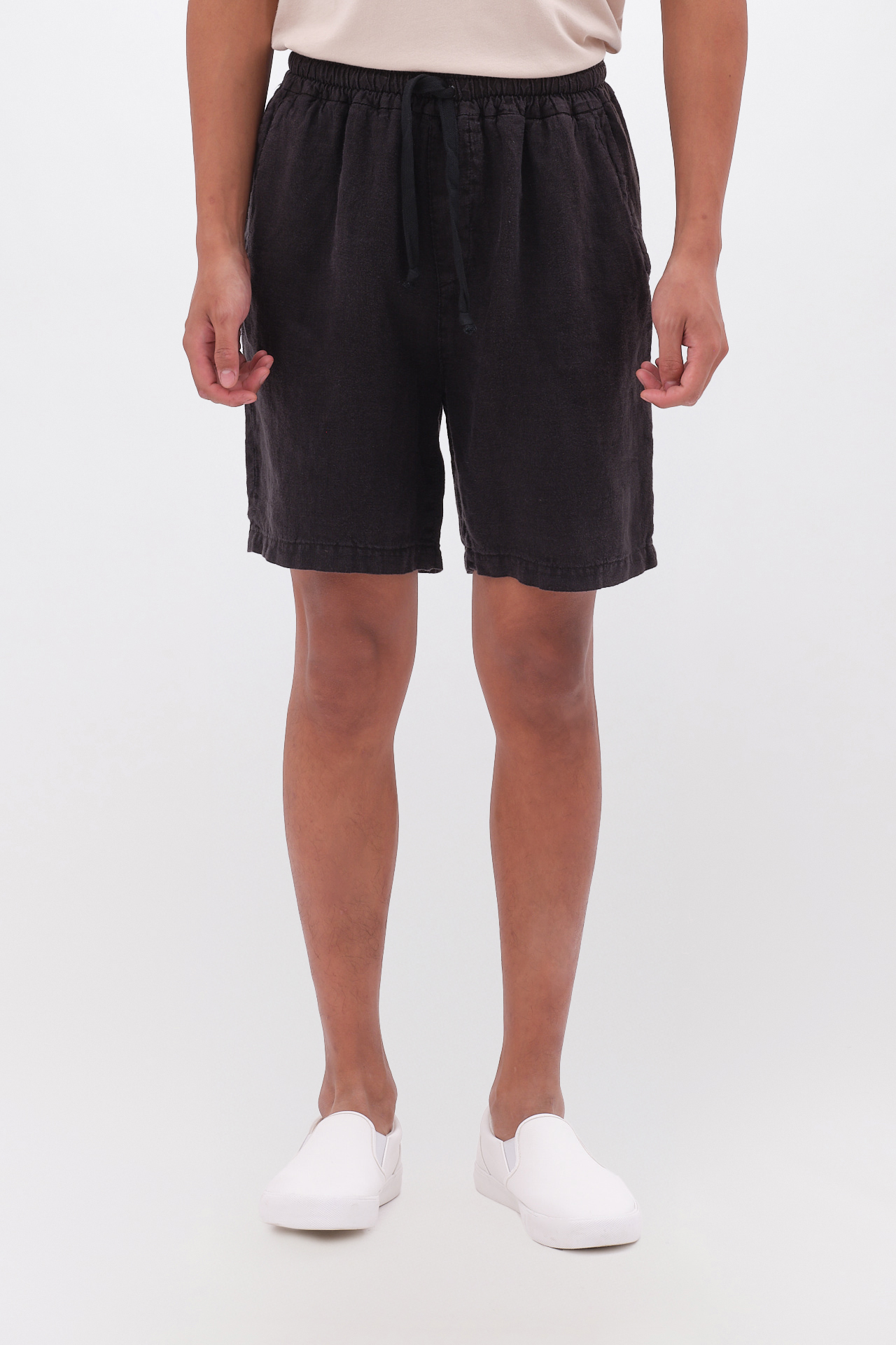 REGULAR LINEN BERMUDA