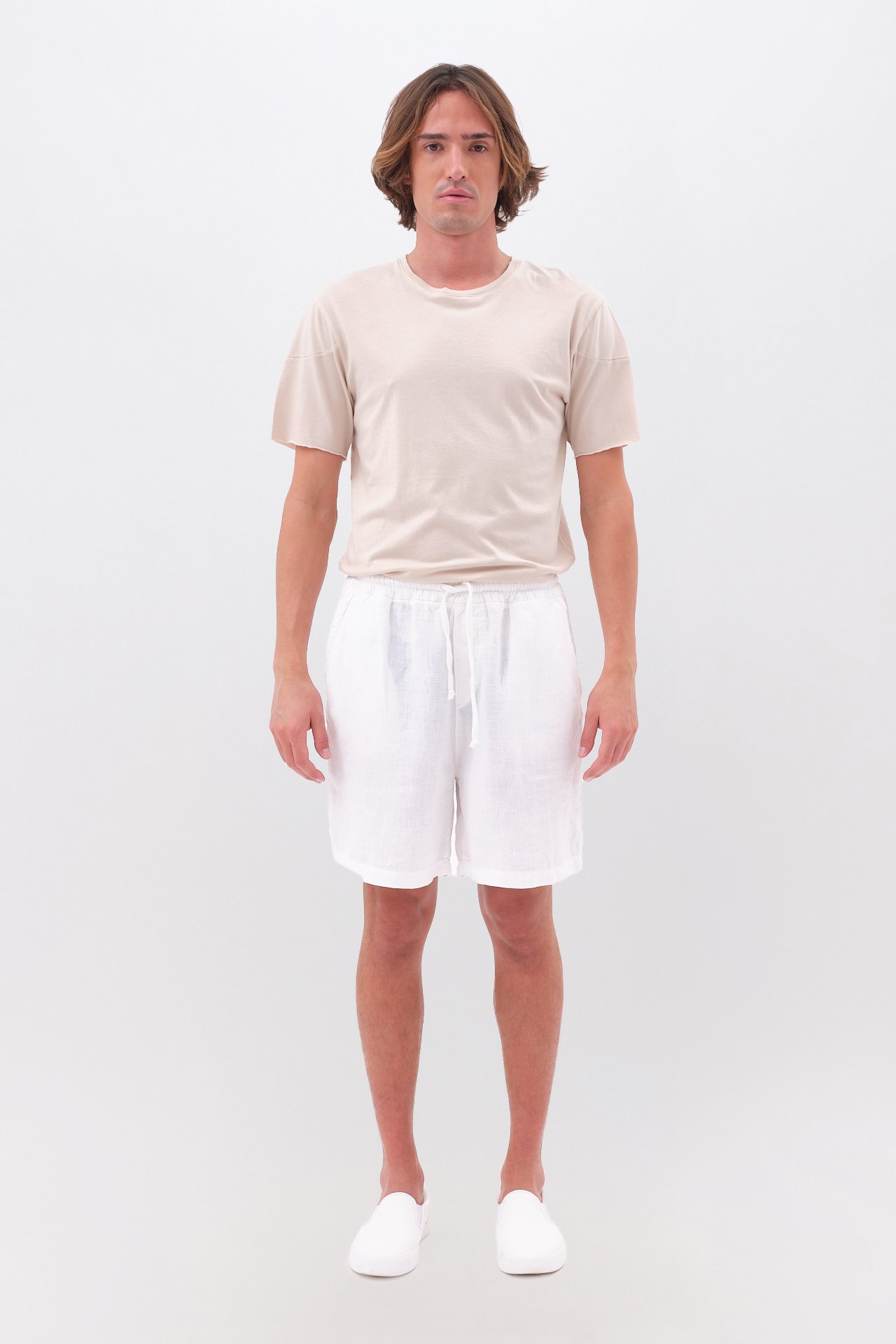 REGULAR LINEN BERMUDA