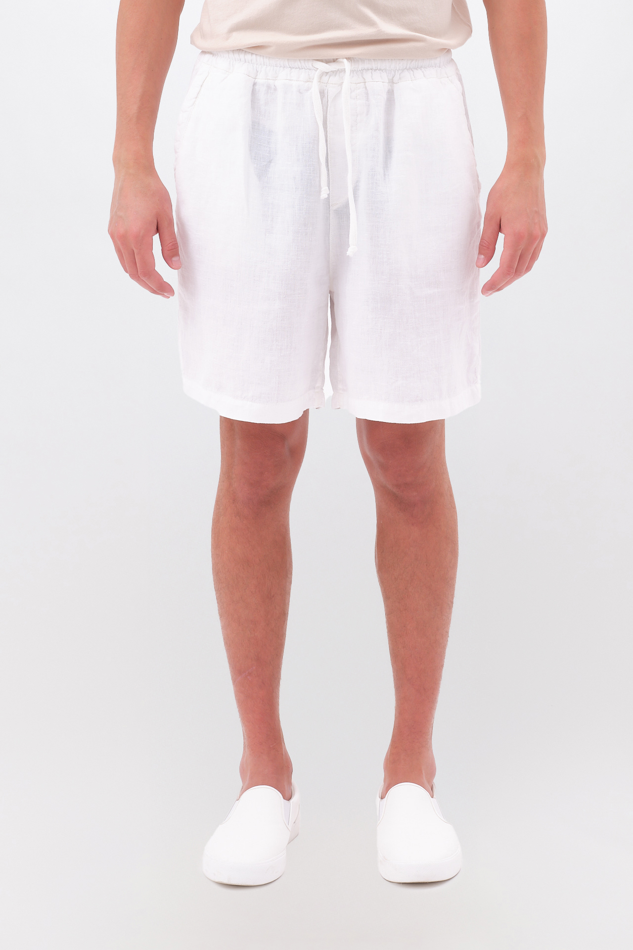 REGULAR LINEN BERMUDA
