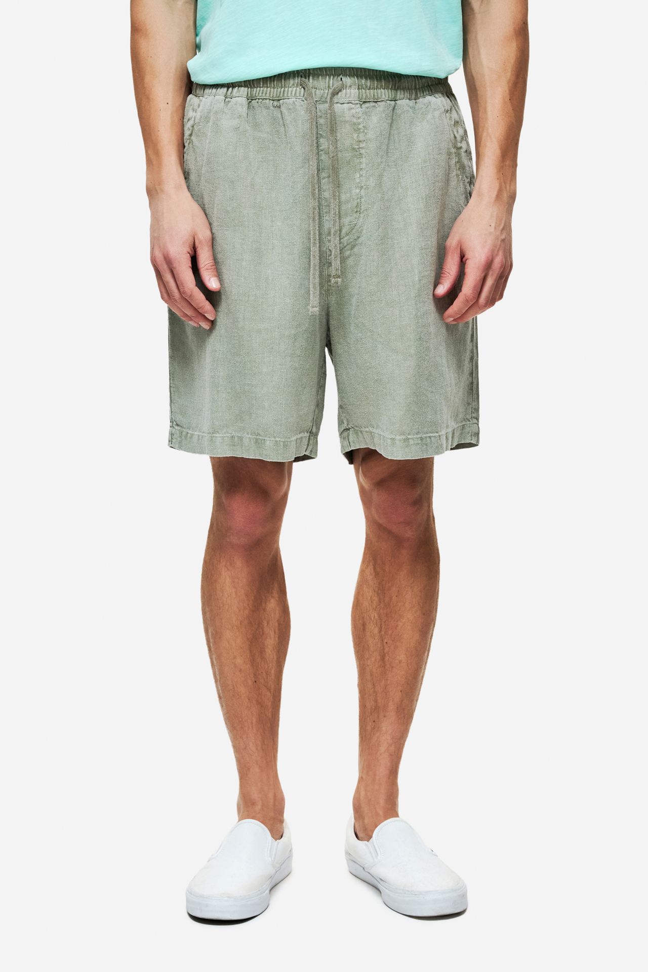 REGULAR LINEN BERMUDA