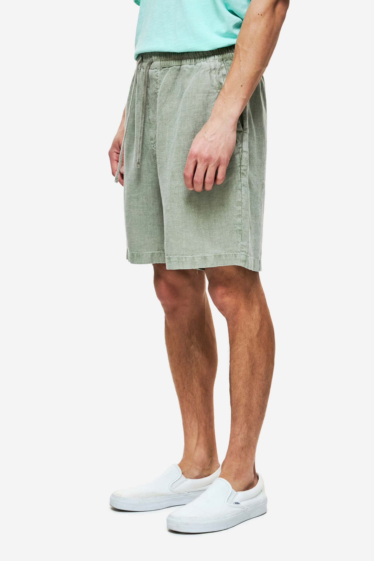 REGULAR LINEN BERMUDA