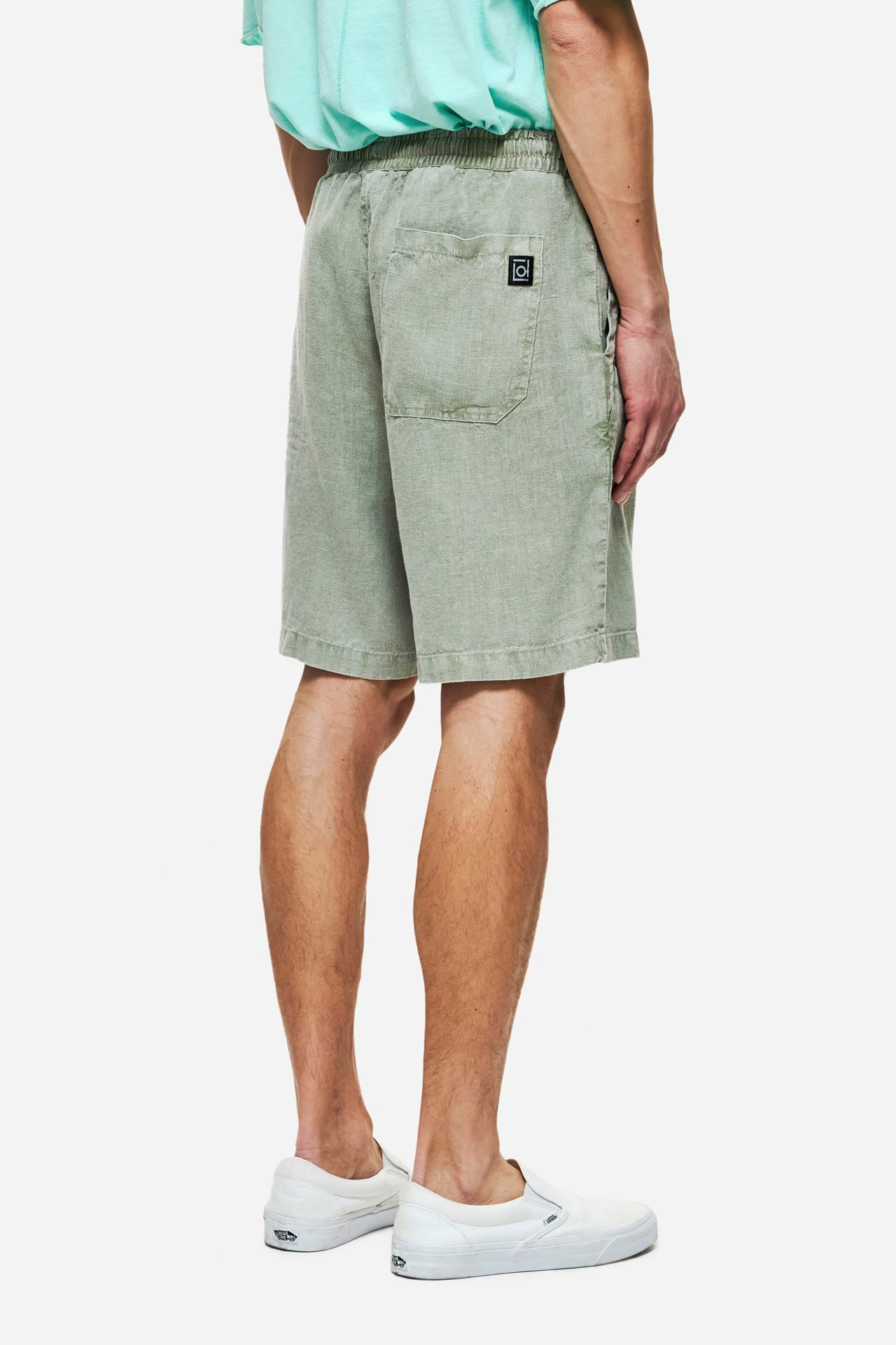 REGULAR LINEN BERMUDA