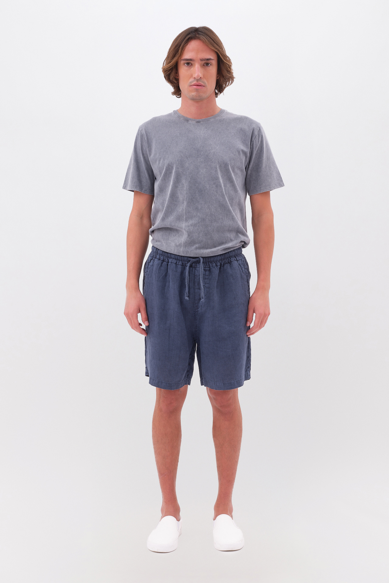 REGULAR LINEN BERMUDA