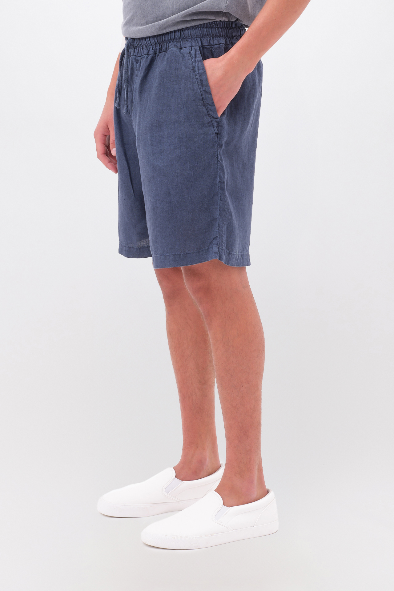 REGULAR LINEN BERMUDA