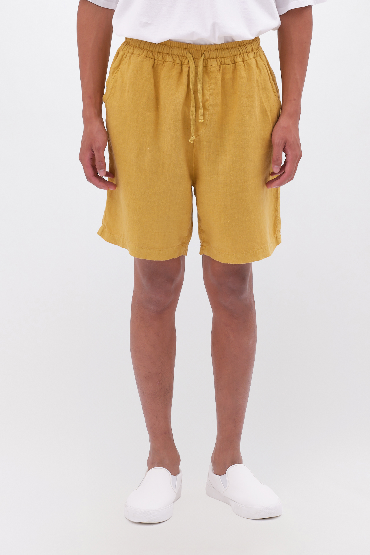 REGULAR LINEN BERMUDA