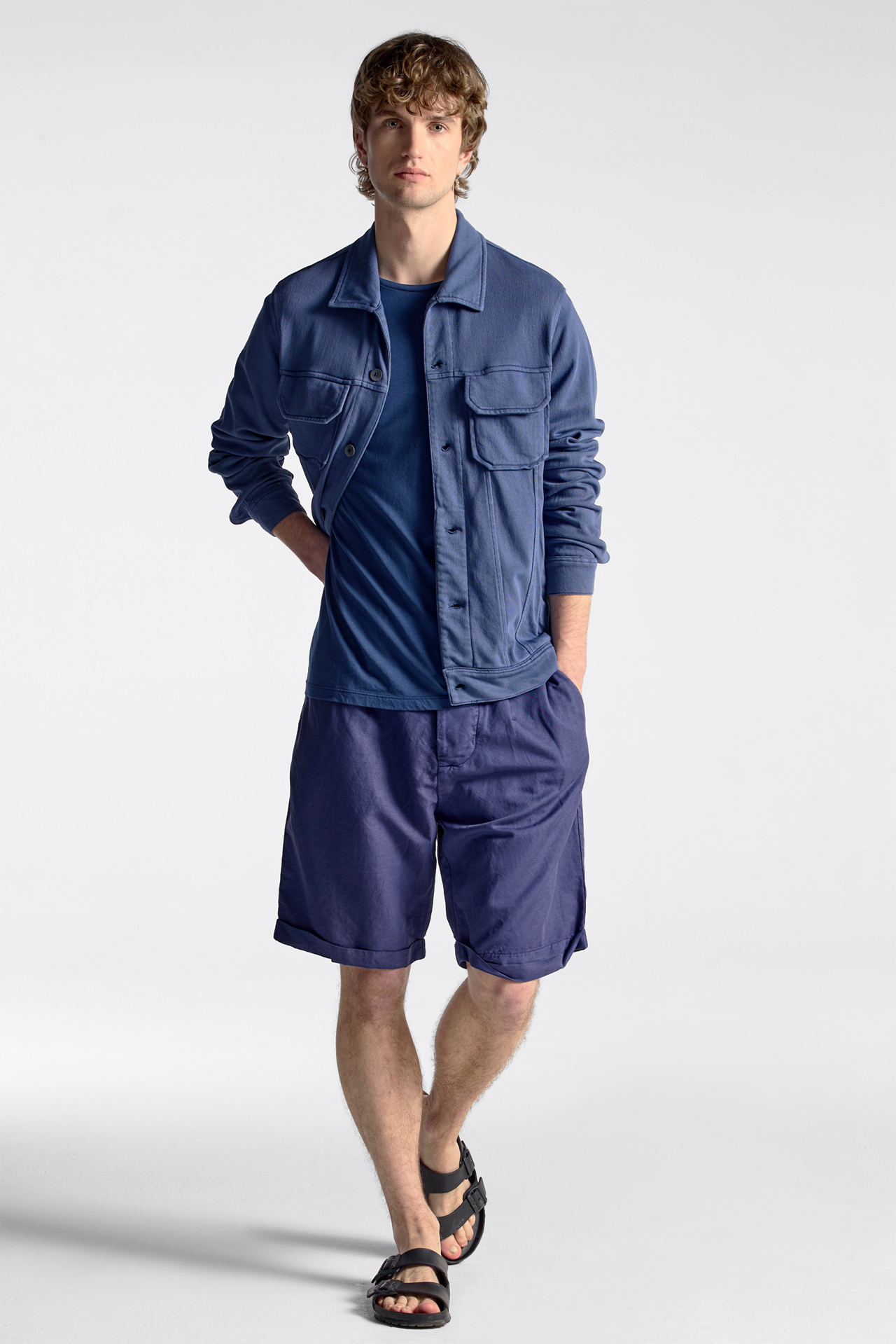 Linen Blend Relaxed Bermuda