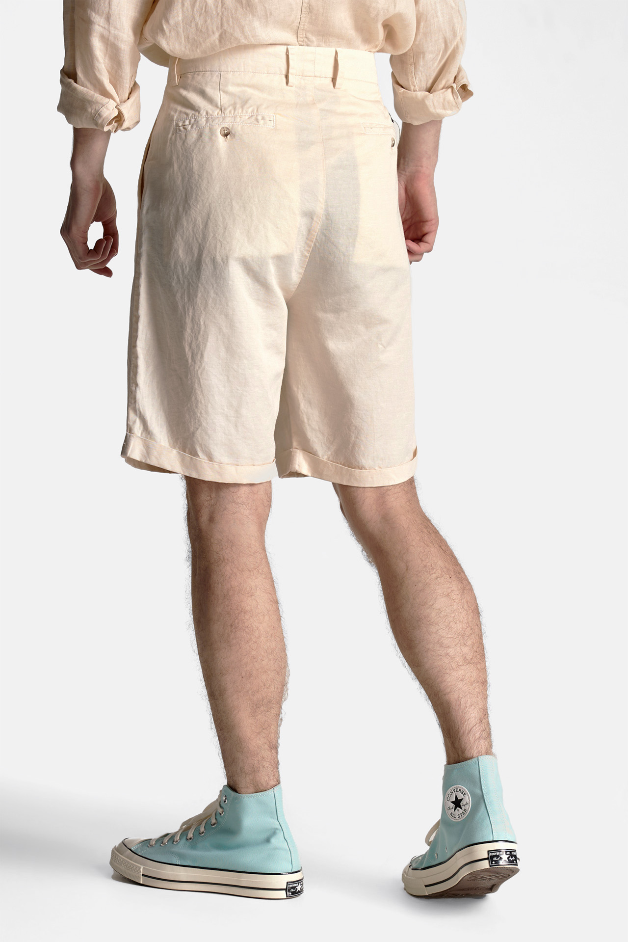 Linen Blend Relaxed Bermuda