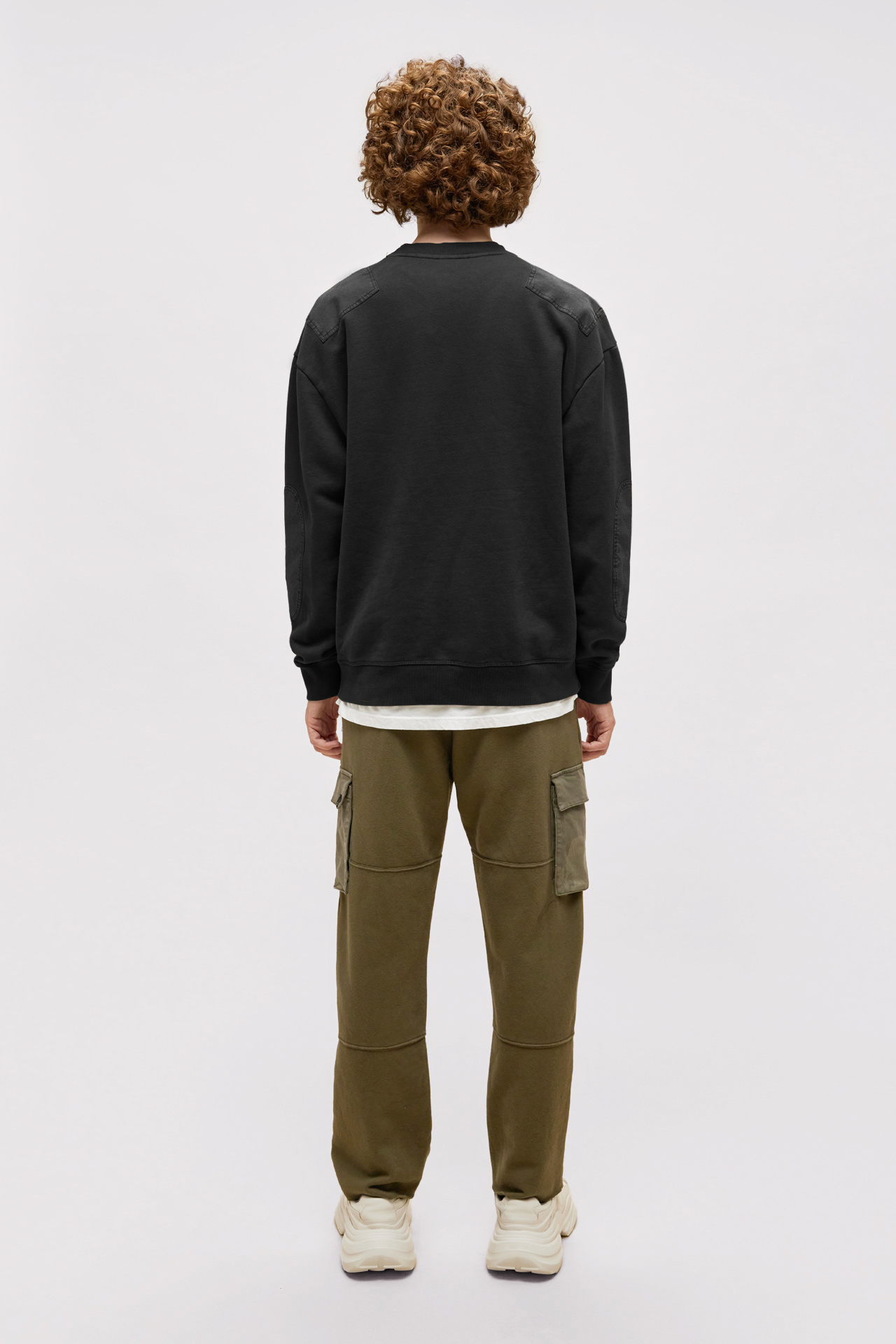 Mixed Fabric Sweatshirt