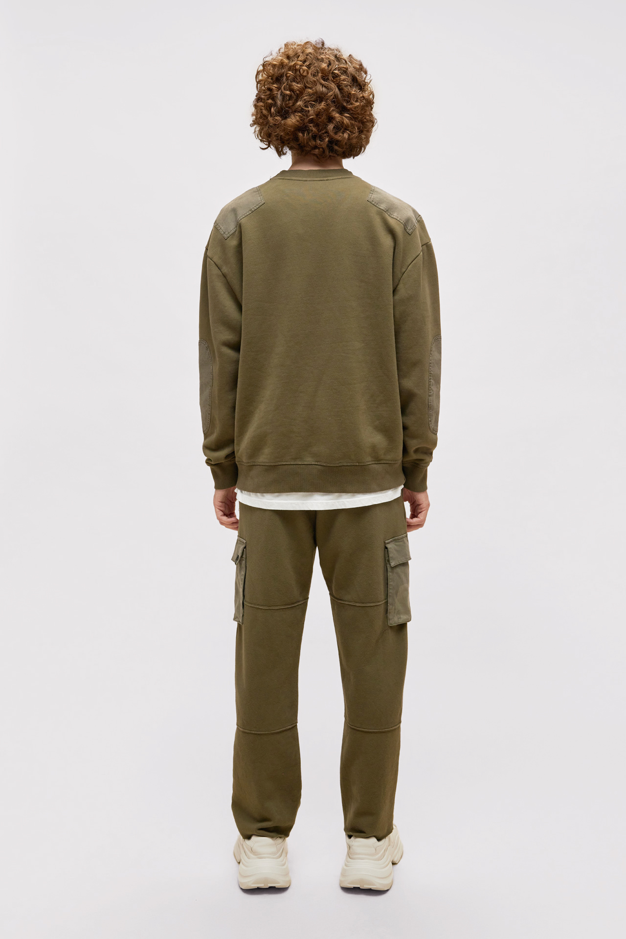 Mixed Fabric Sweatshirt