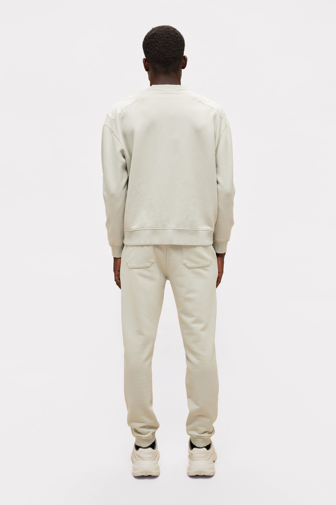 Mixed Fabric Sweatshirt