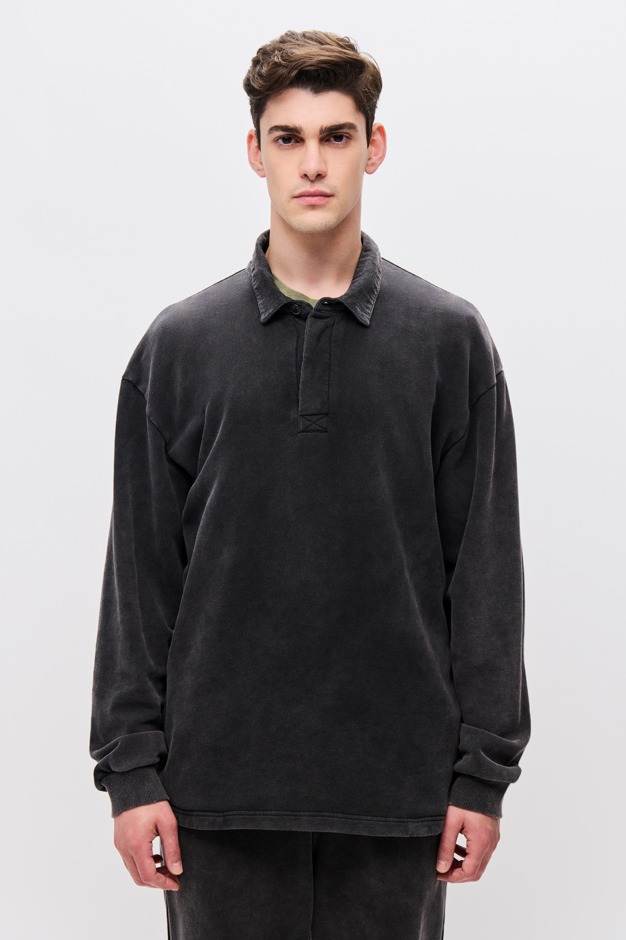 POLO SWEATSHIRT WITH POCKETS