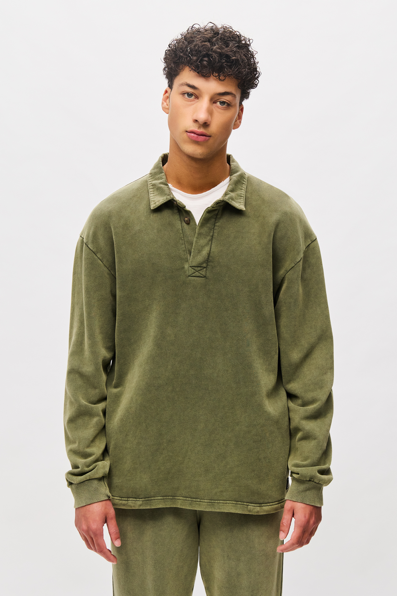POLO SWEATSHIRT WITH POCKETS