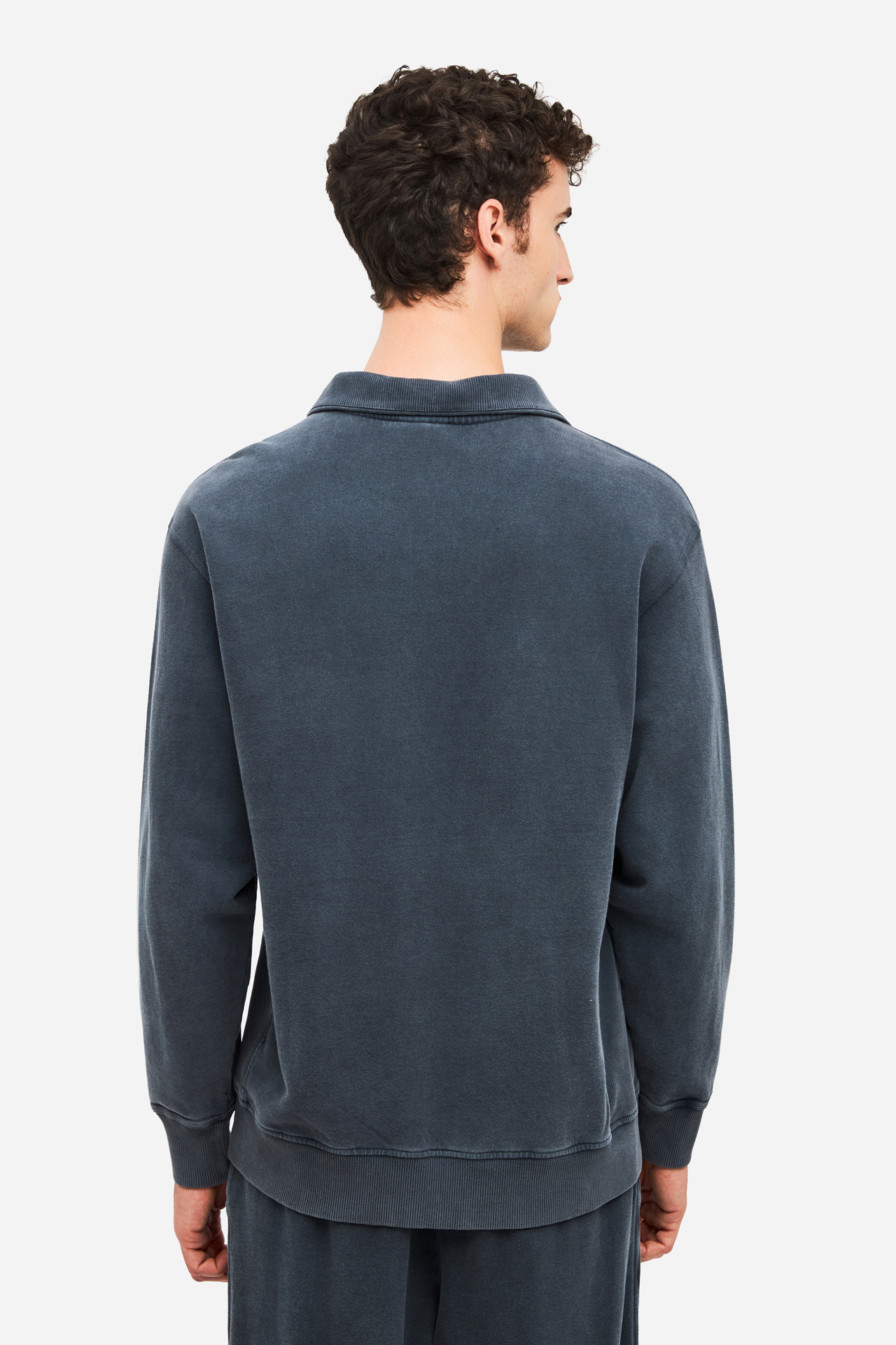 DROPPED SHOULDER HALF-ZIP CREWNECK