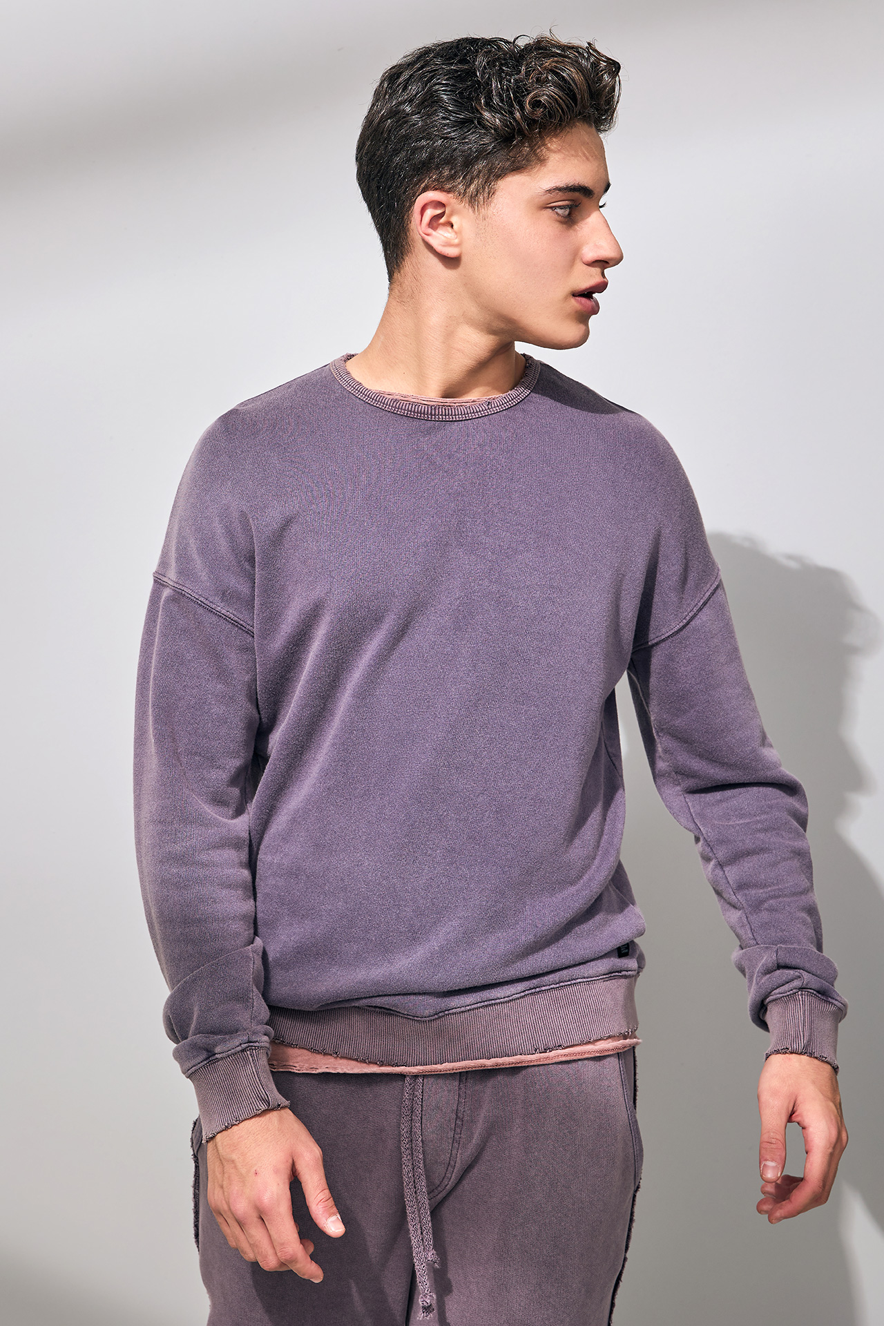 ACID LOOSE KNIT DROP SHOULDER CREW