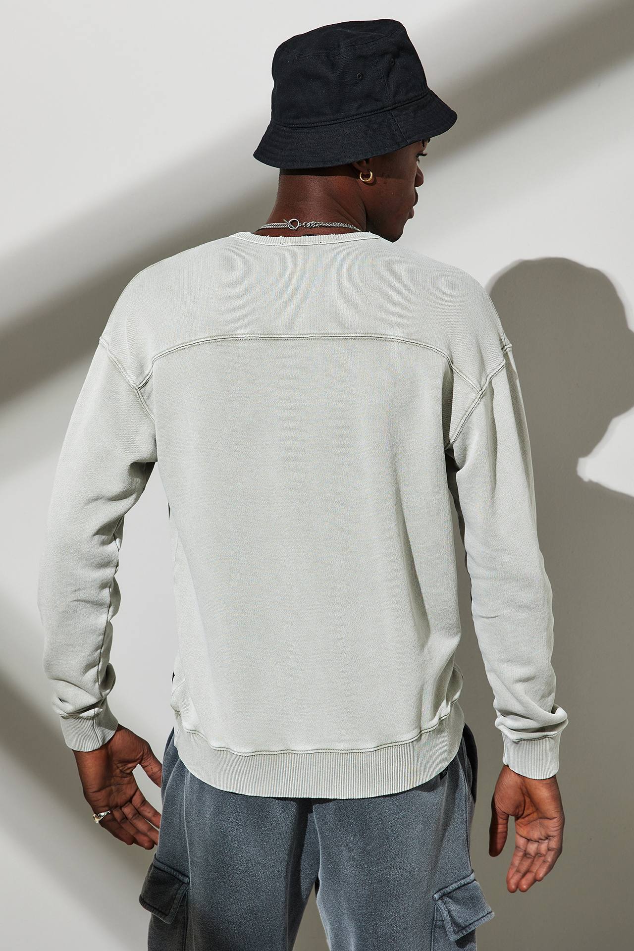 ACID LOOSE KNIT DROP SHOULDER CREW