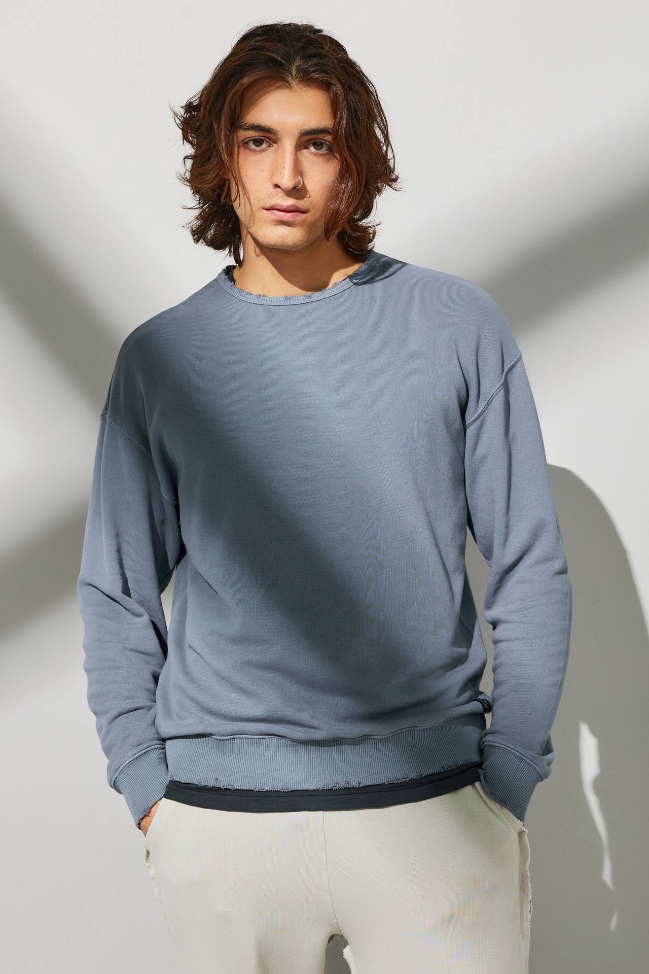 ACID LOOSE KNIT DROP SHOULDER CREW