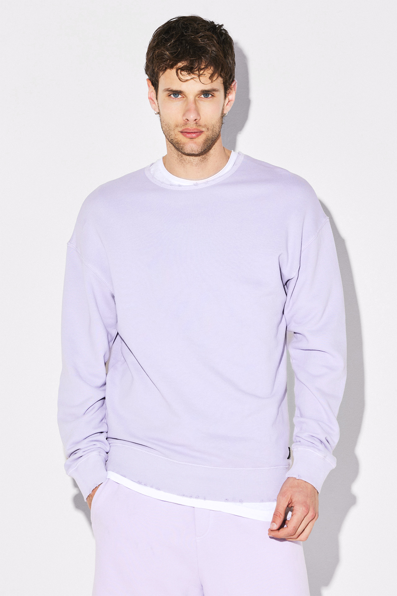 ACID LOOSE KNIT DROP SHOULDER CREW