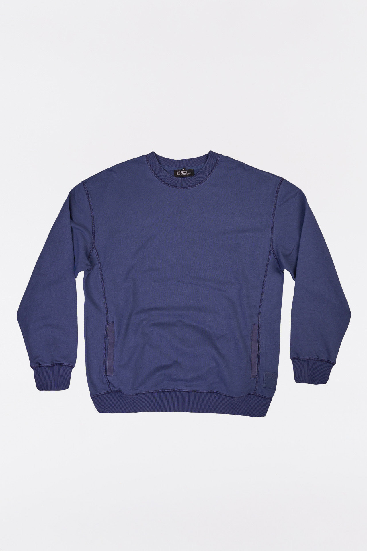 Contrast Pockets Crewneck