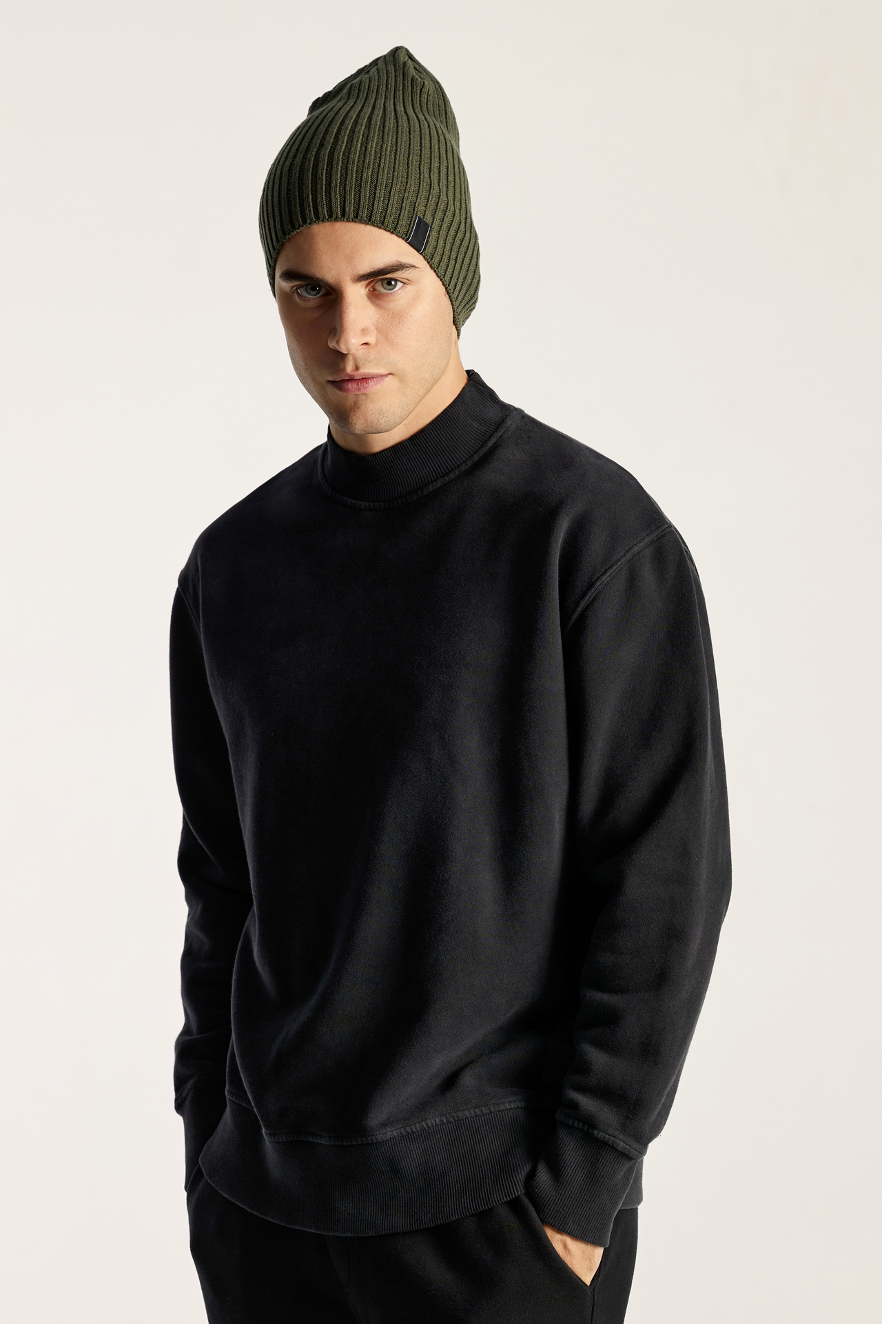 Relaxed Fit Sweatshirt With Wide Rib