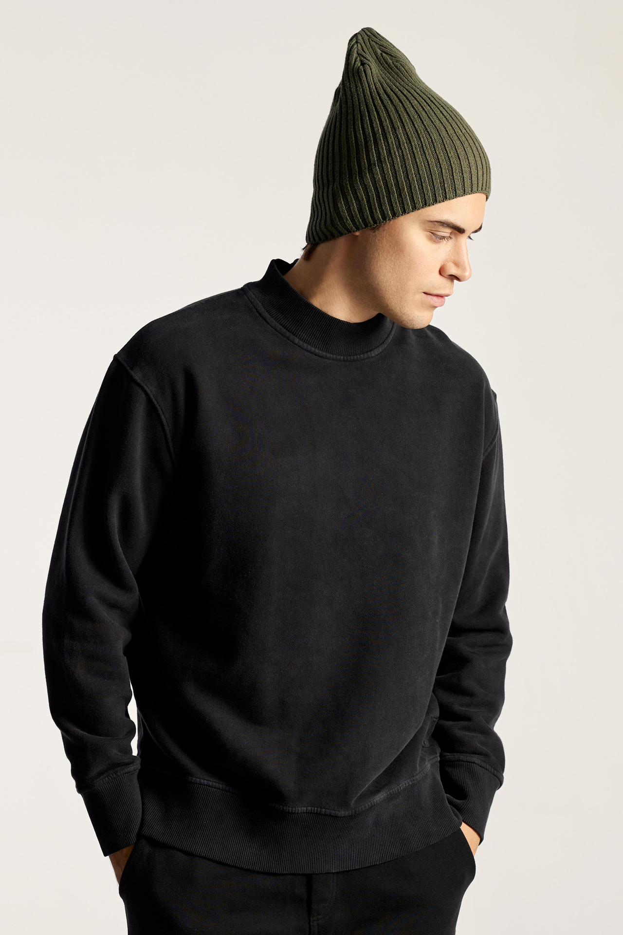 Relaxed Fit Sweatshirt With Wide Rib