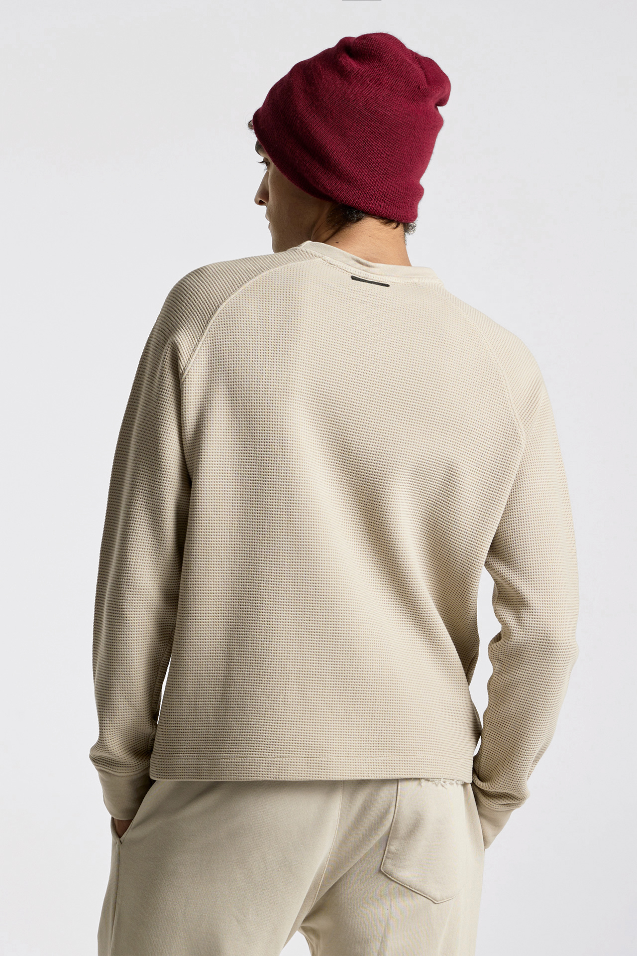 Regular Raglan Waffle Sweatshirt