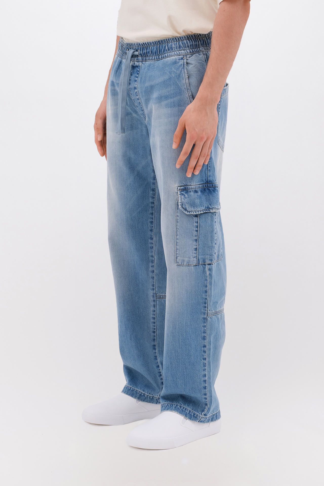 CARGO DENIM PANTS