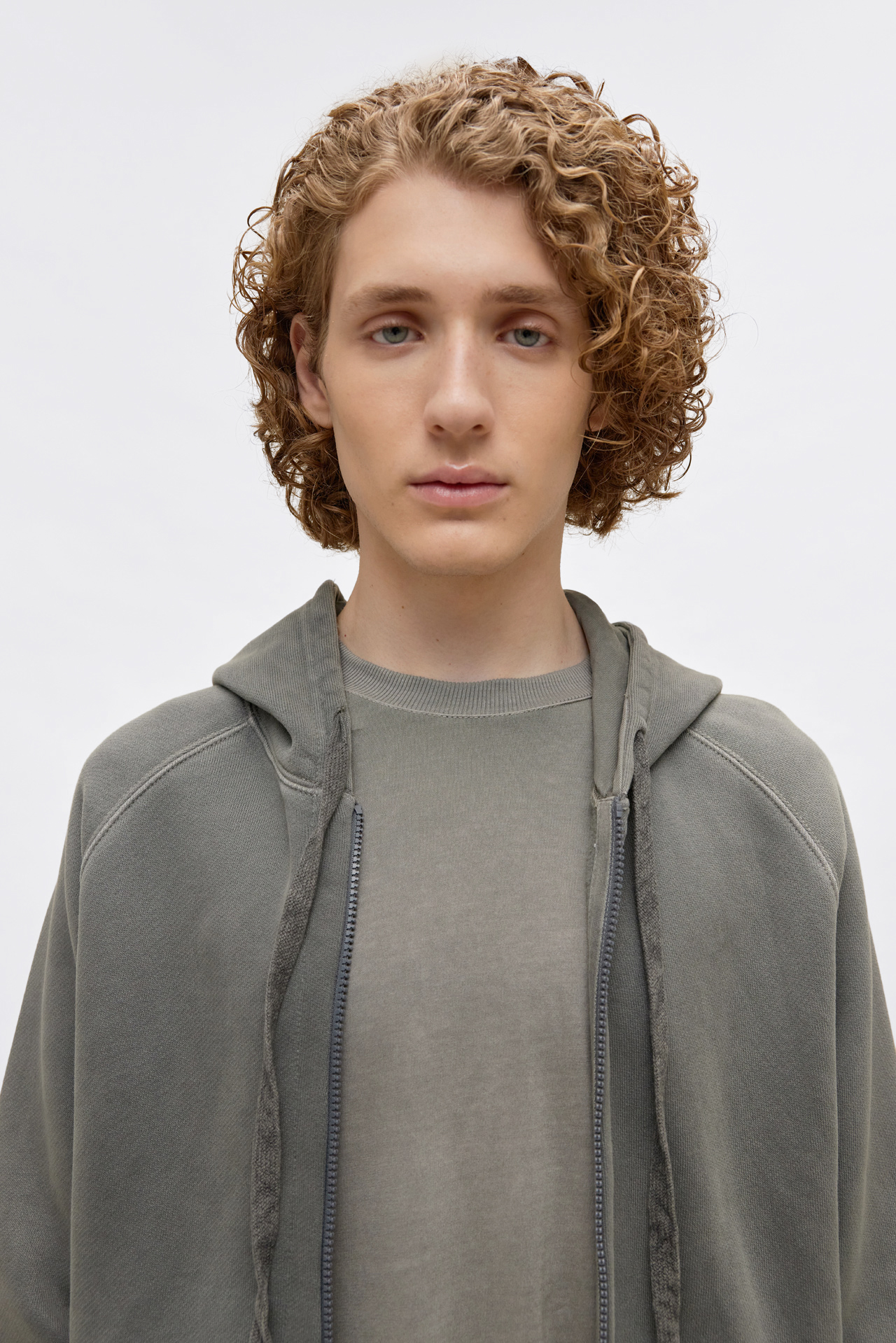 Mixed Fabric Raglan Full Zip