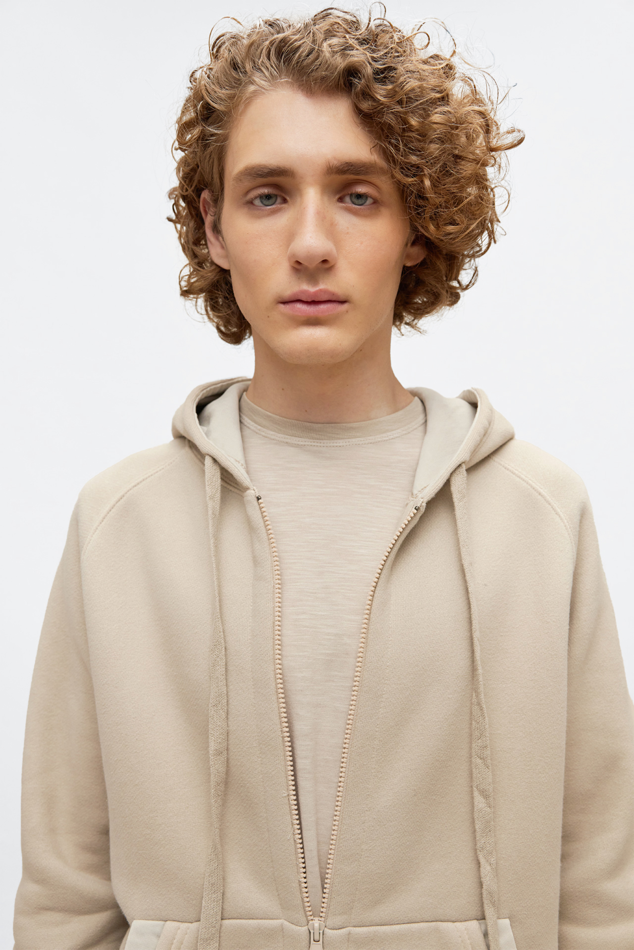 Mixed Fabric Raglan Full Zip