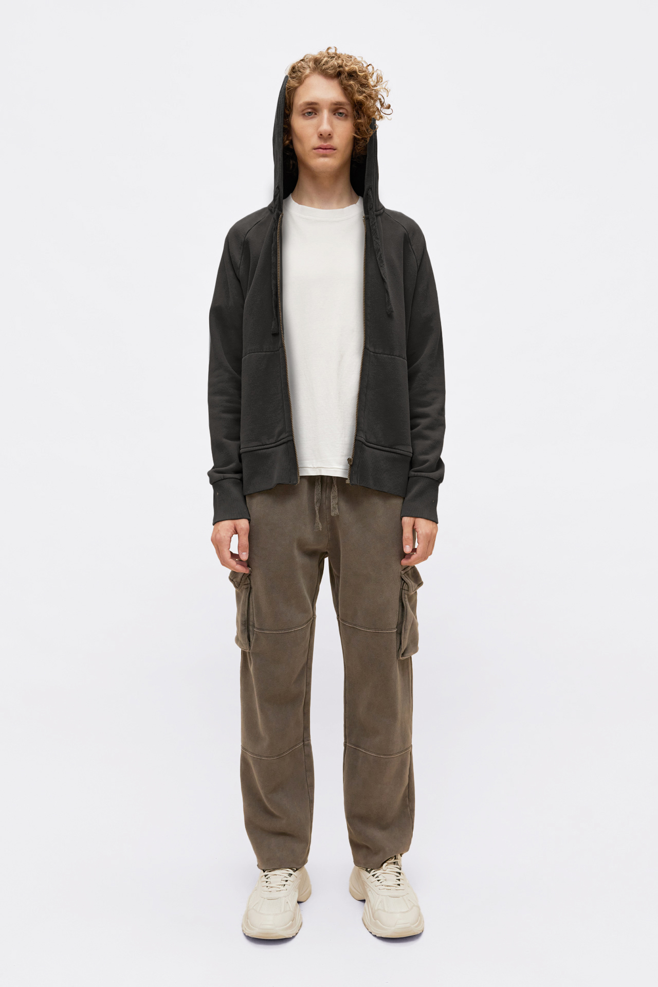 Rib Detailed Full Zip