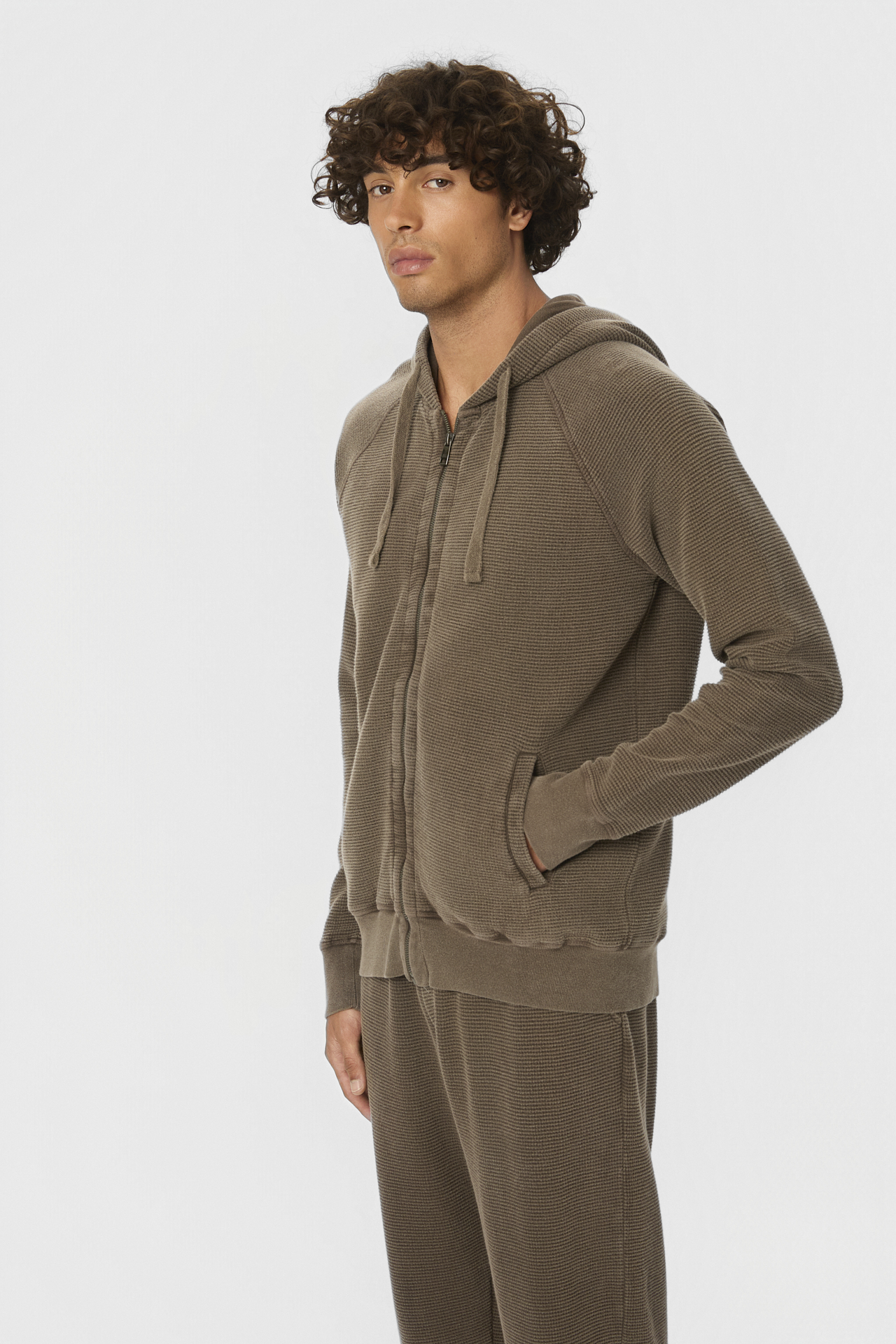 WAFFLE RAGLAN FULLZIP