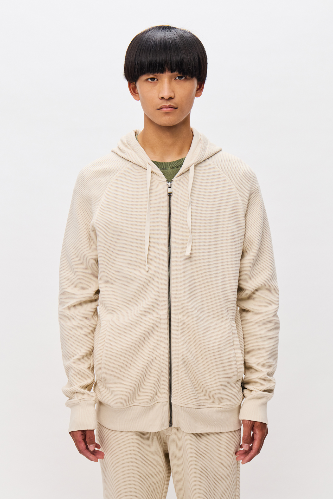 WAFFLE RAGLAN FULLZIP
