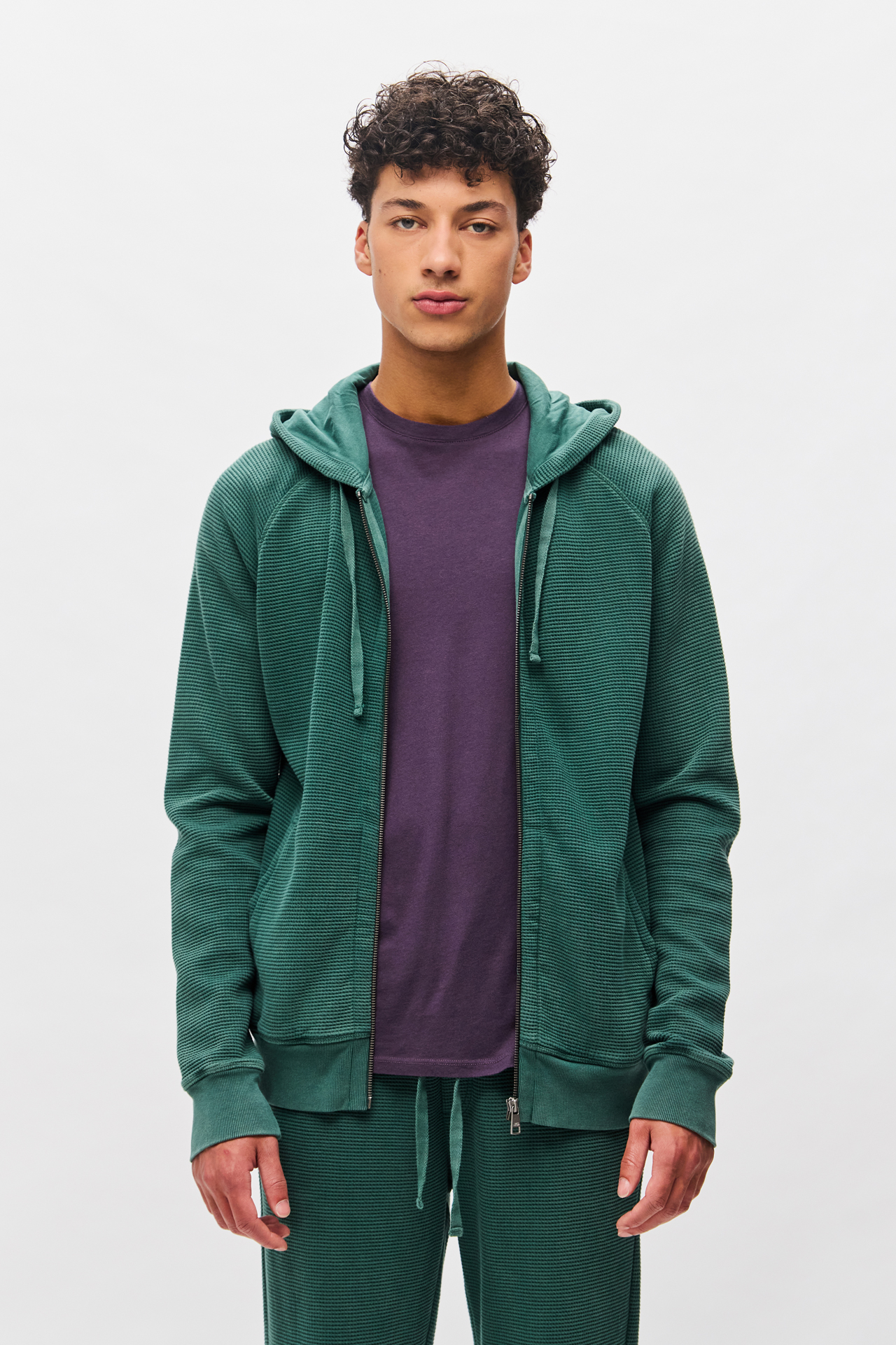 WAFFLE RAGLAN FULLZIP