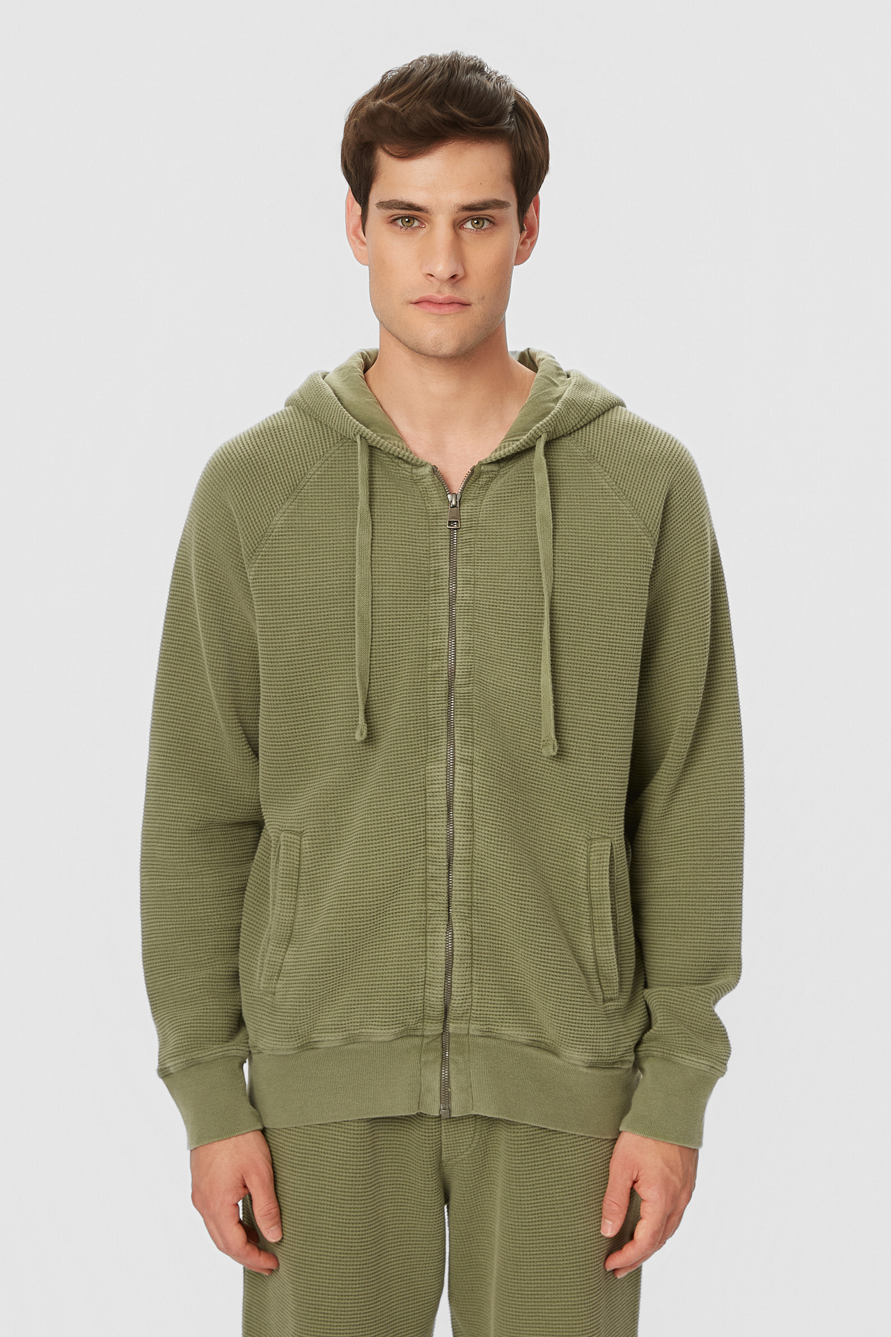 WAFFLE RAGLAN FULLZIP