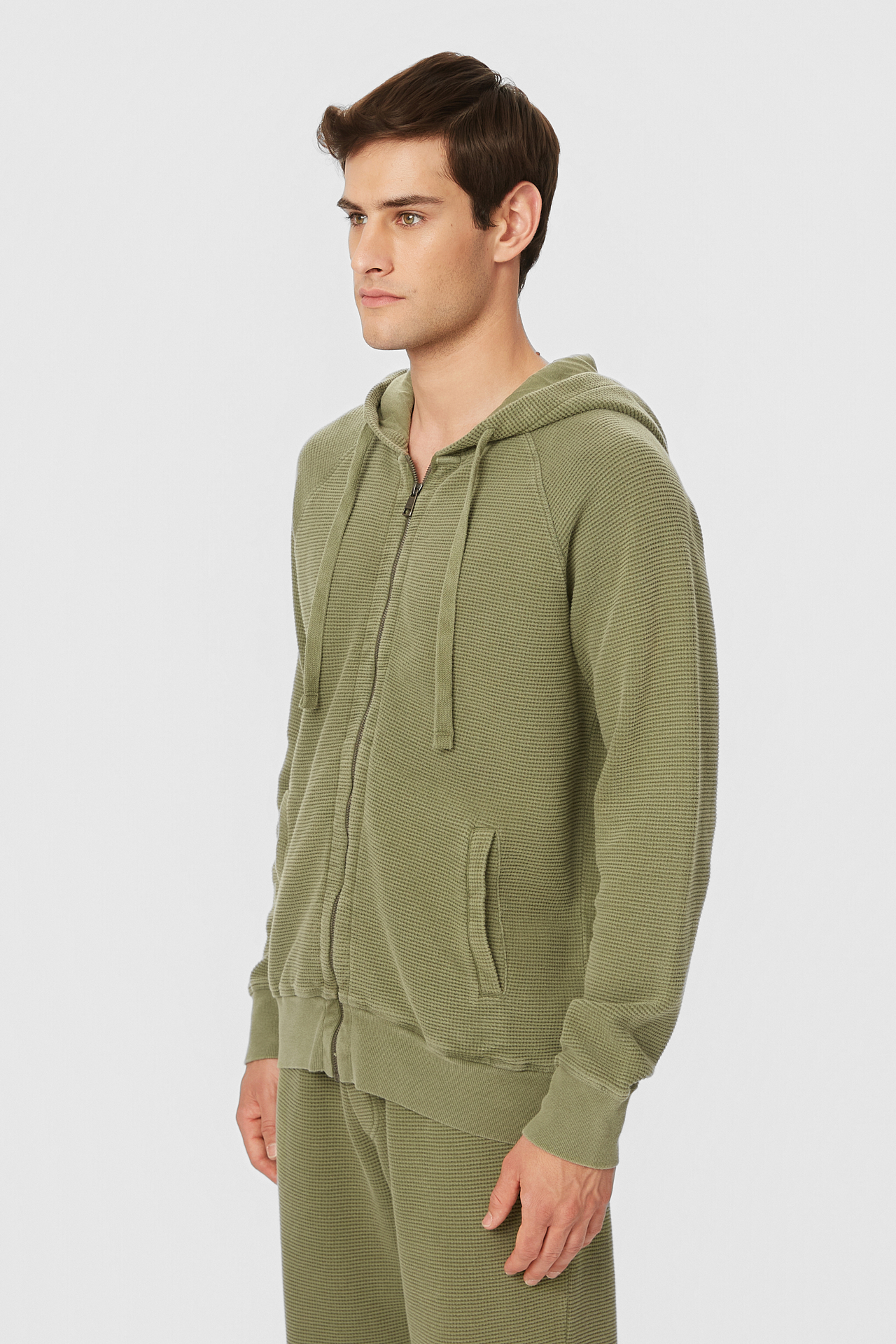 WAFFLE RAGLAN FULLZIP