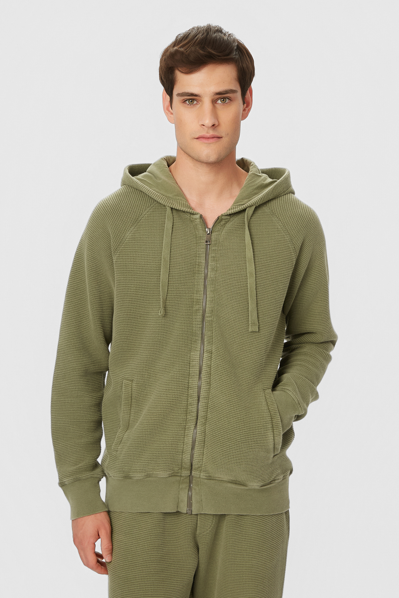 WAFFLE RAGLAN FULLZIP