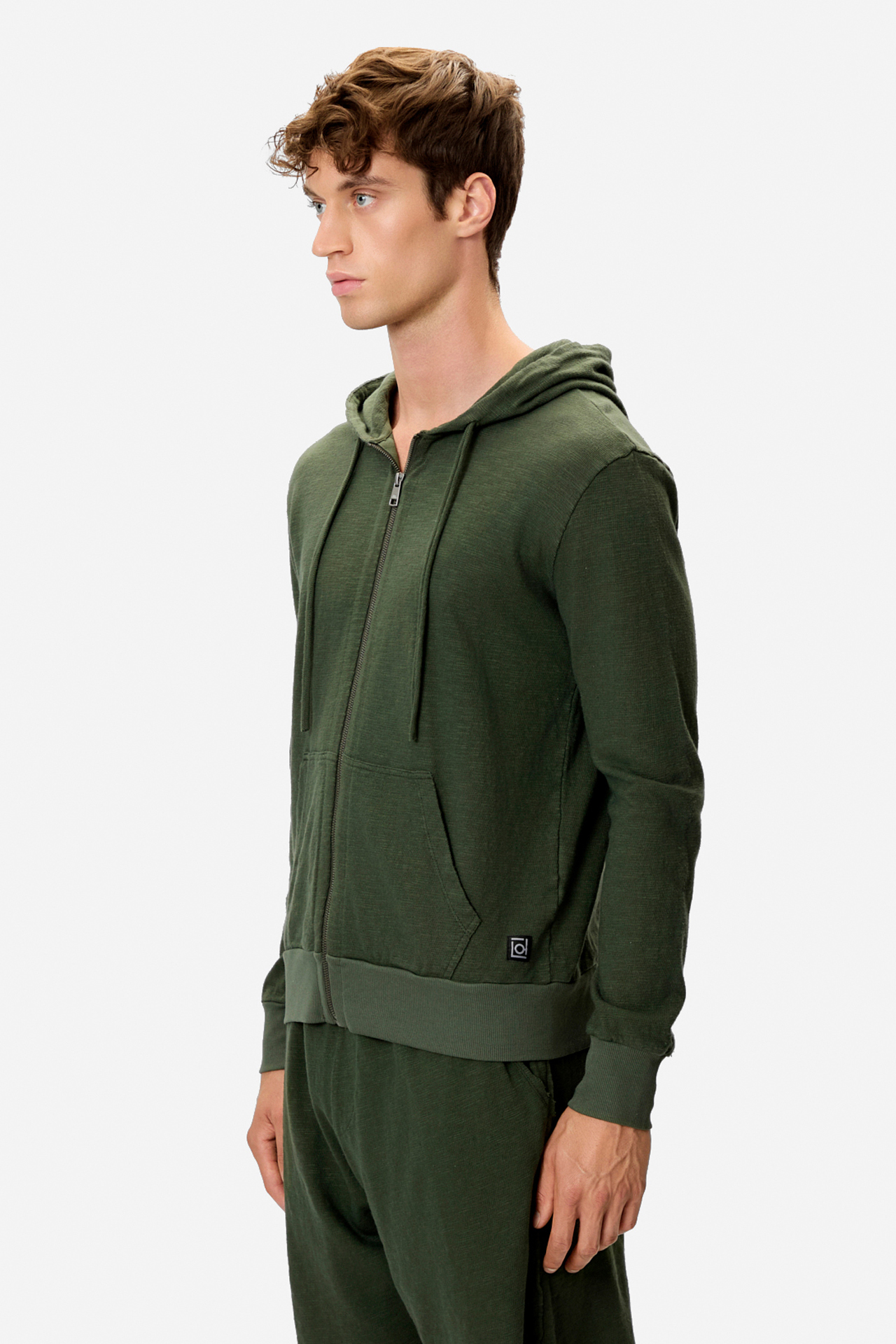REGULAR KNITTED SLUB FULLZIP