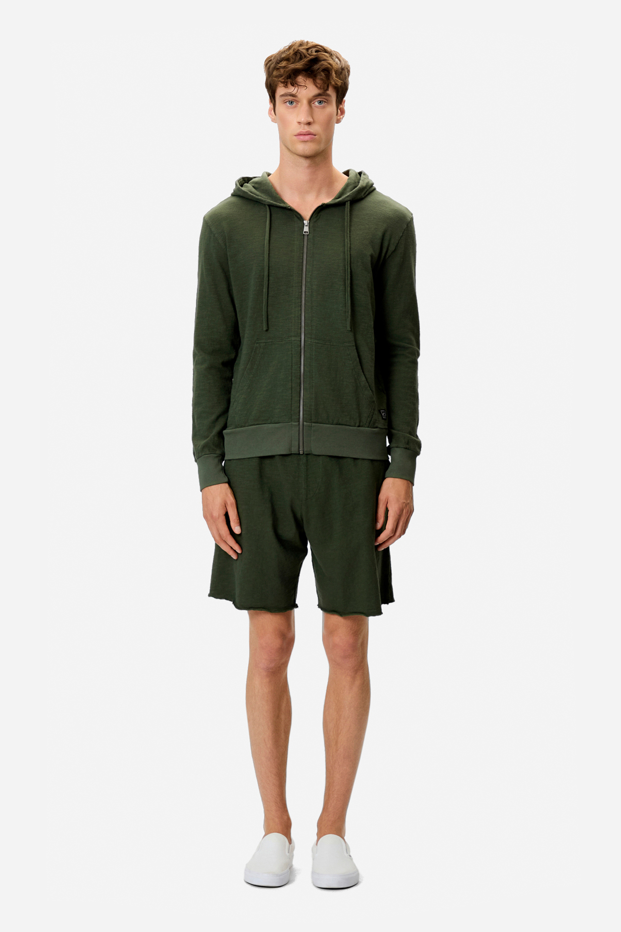 REGULAR KNITTED SLUB FULLZIP