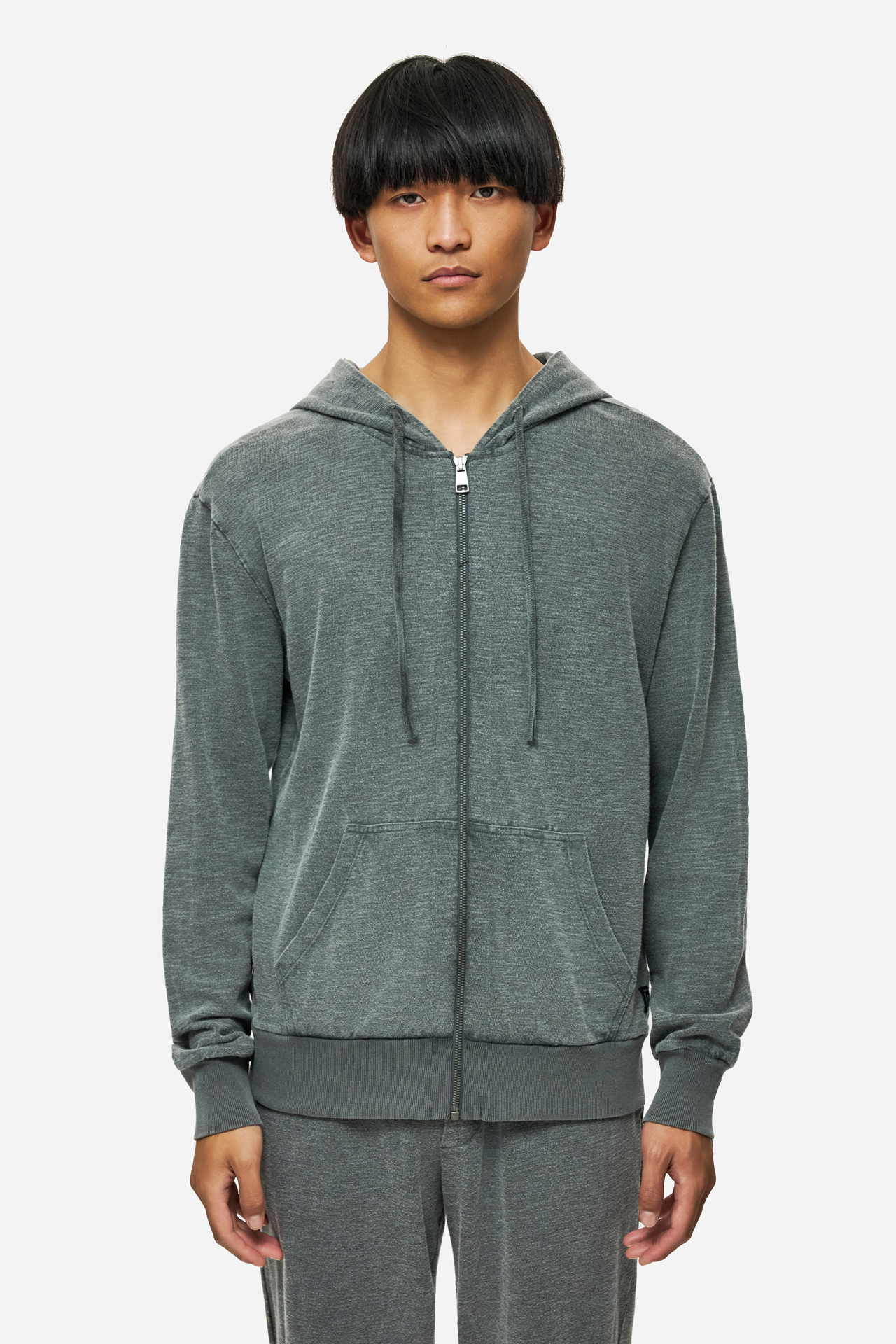 REGULAR KNITTED SLUB FULLZIP