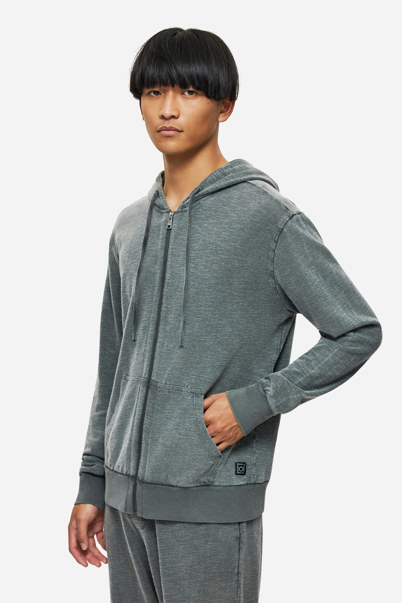 REGULAR KNITTED SLUB FULLZIP