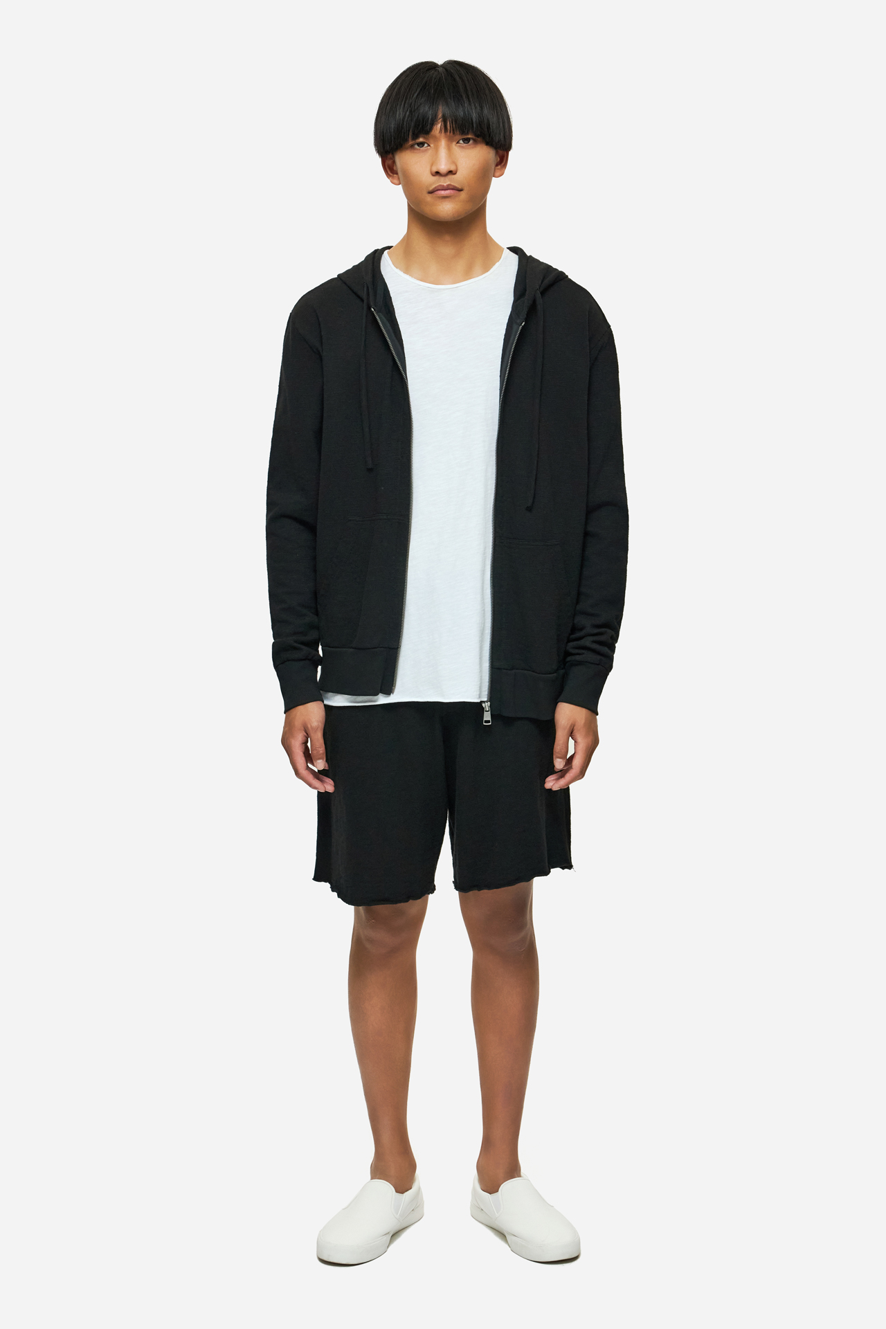 REGULAR KNITTED SLUB FULLZIP