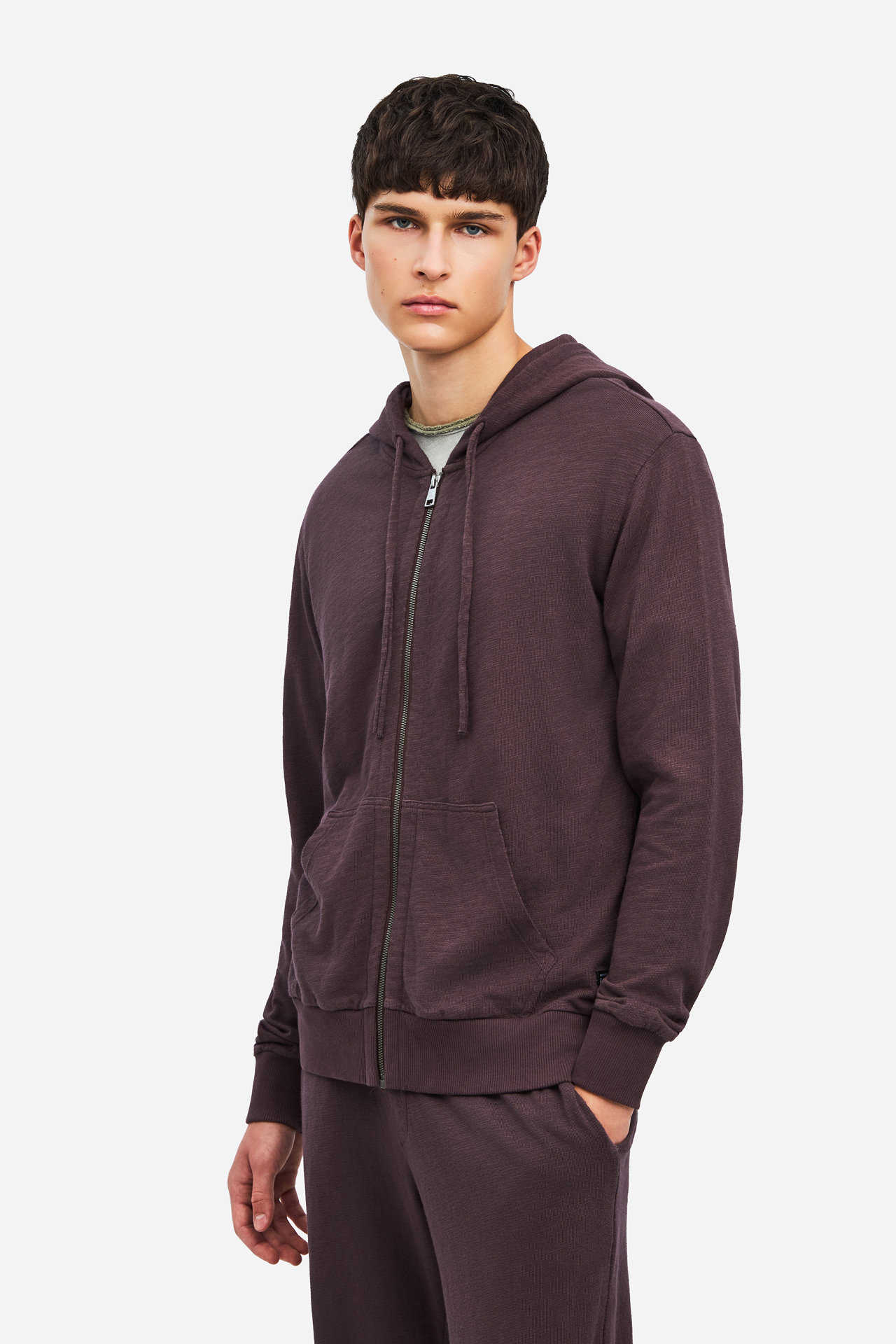 REGULAR KNITTED SLUB FULLZIP