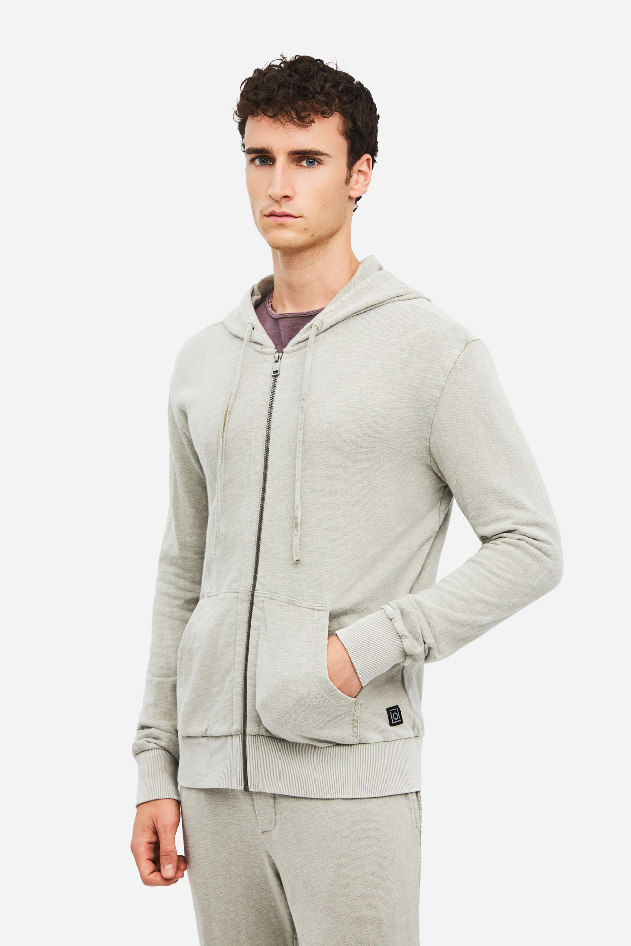 REGULAR KNITTED SLUB FULLZIP