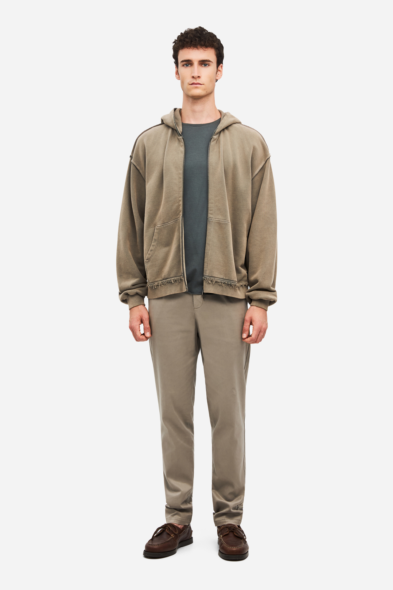 OVERSIZED FULLZIP WITH RAW EDGES