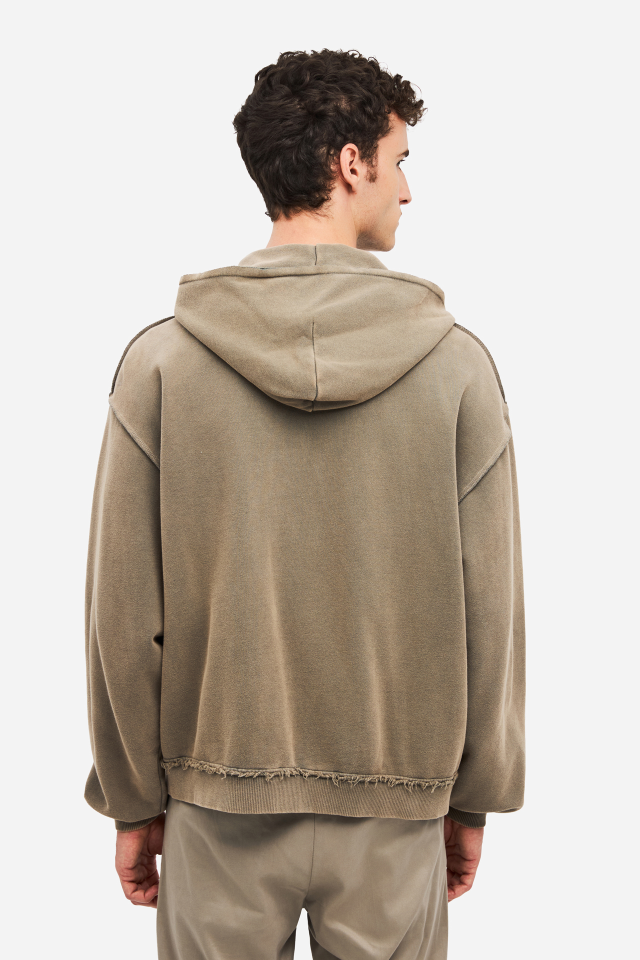 OVERSIZED FULLZIP WITH RAW EDGES