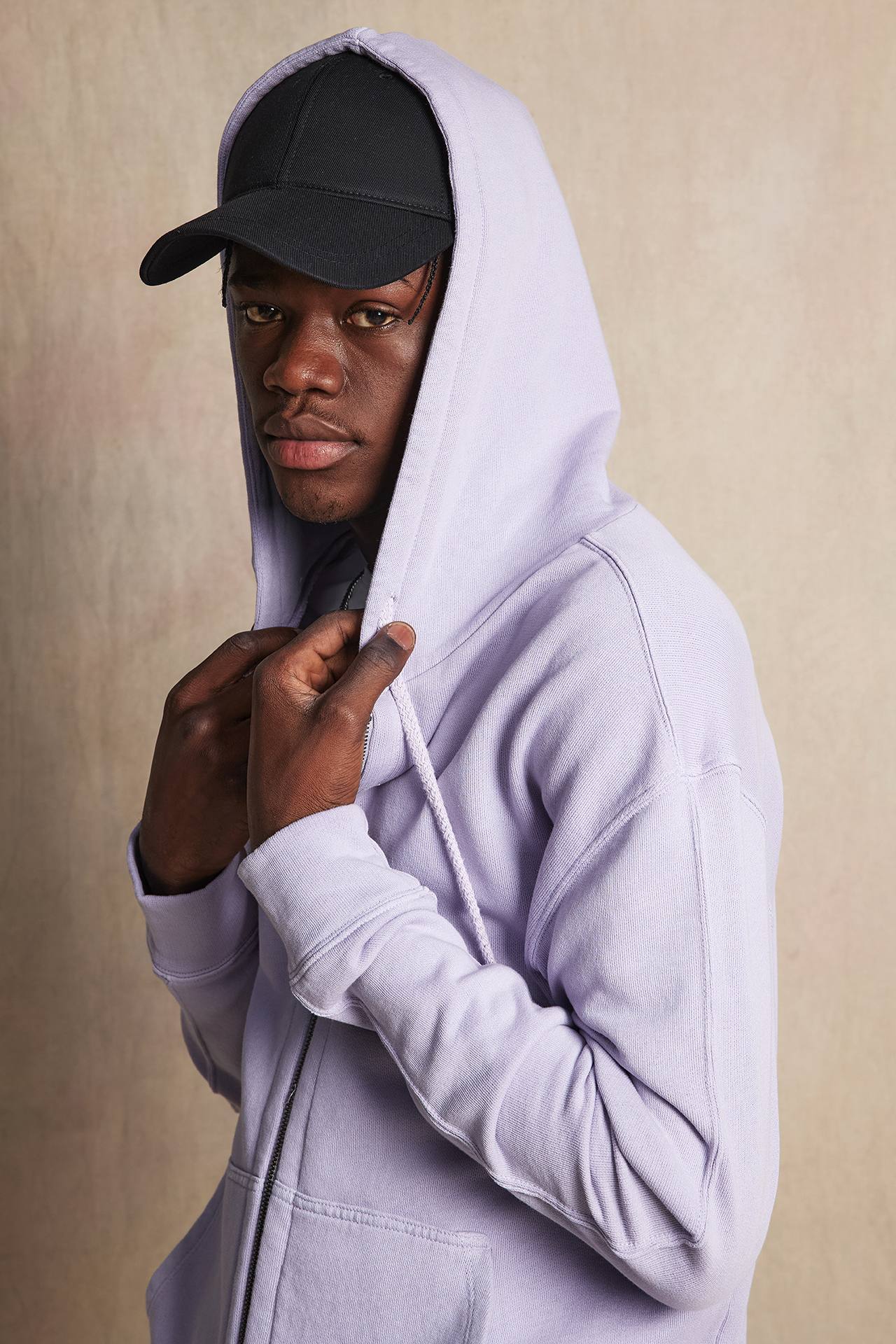 DROPSHOULDER LOOSE KNIT F-ZIP