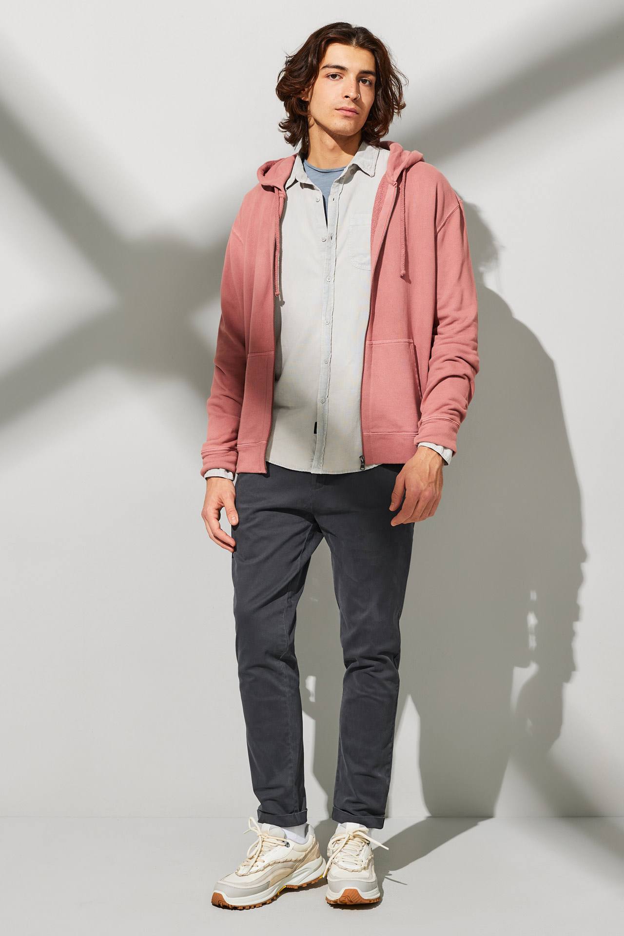 DROPSHOULDER LOOSE KNIT F-ZIP
